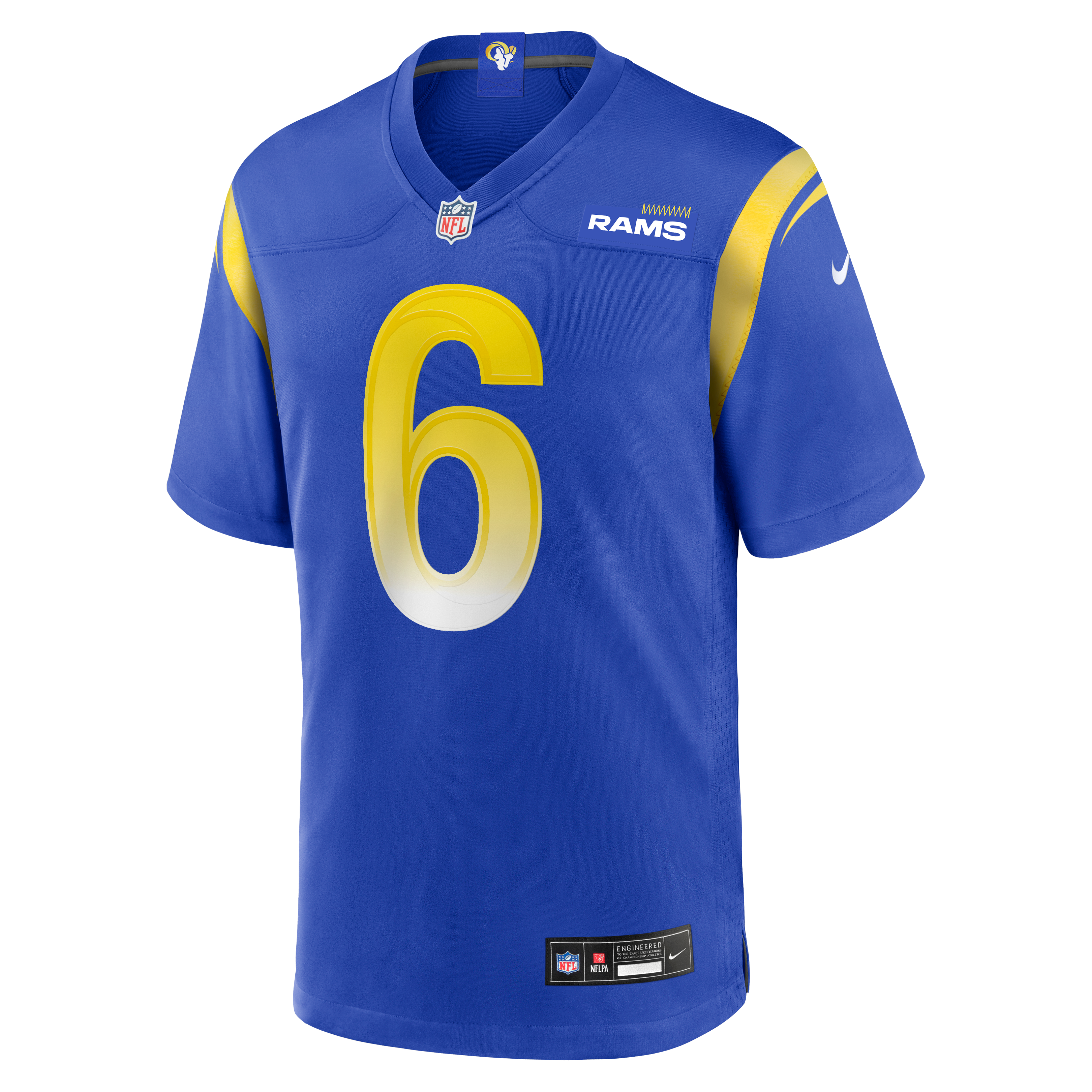 Nick Hampton Los Angeles Rams Game Jersey Royal NFL Football Fan Wear Nick Hampton