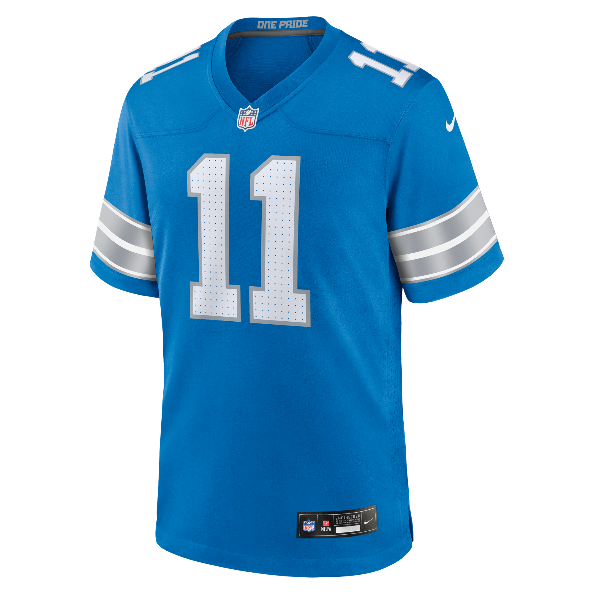 Damone Clark Detroit Lions Game Jersey Blue NFL Football Fan Wear