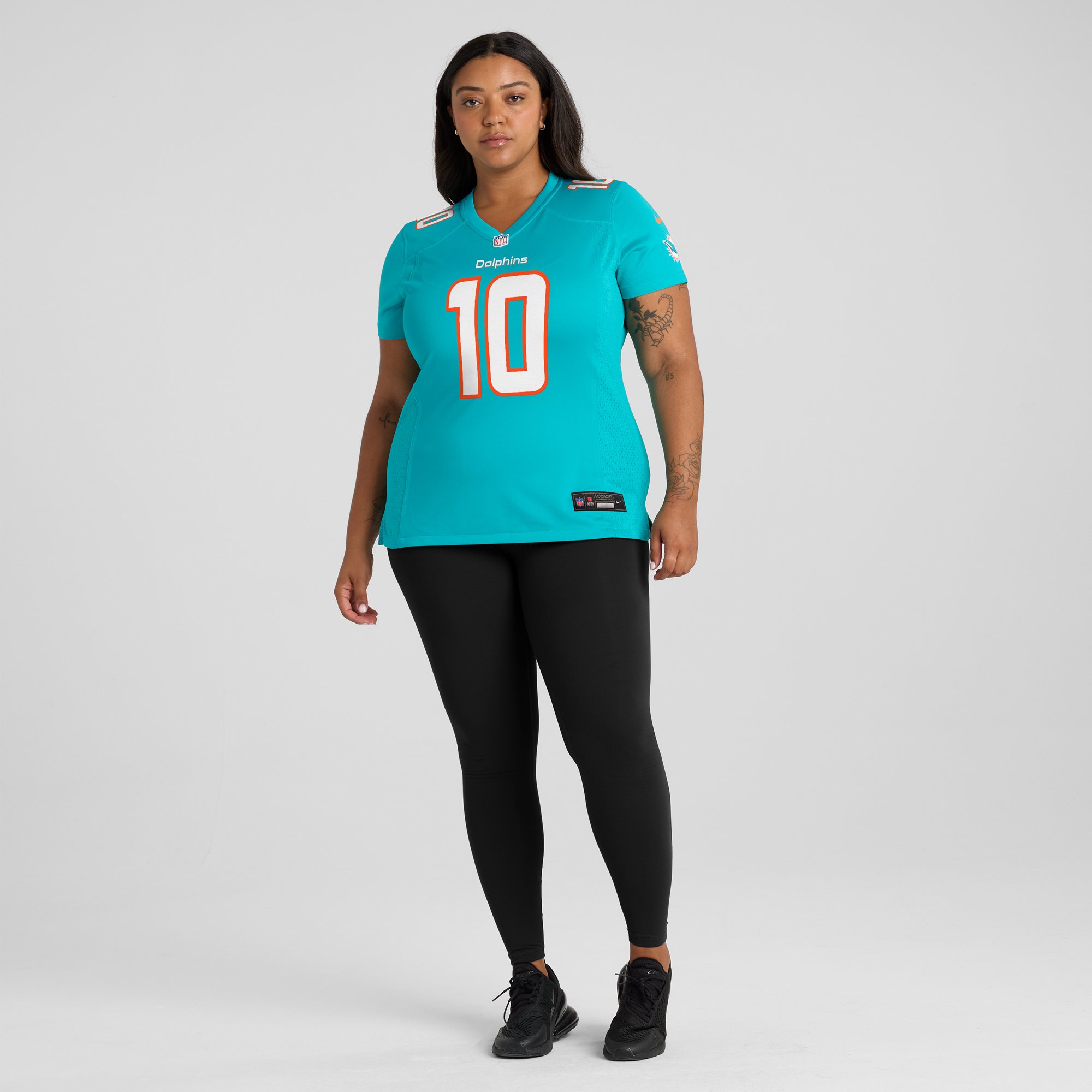 Tyreek Hill Miami Dolphins Game Jersey No.10 Aqua NFL Football Fan Wear