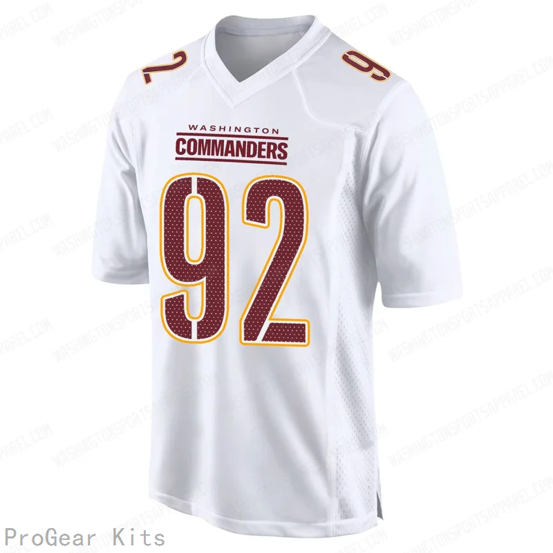 Dorance Armstrong Tundra Washington Commanders Game Jersey No.92 White NFL Football Fan Wear