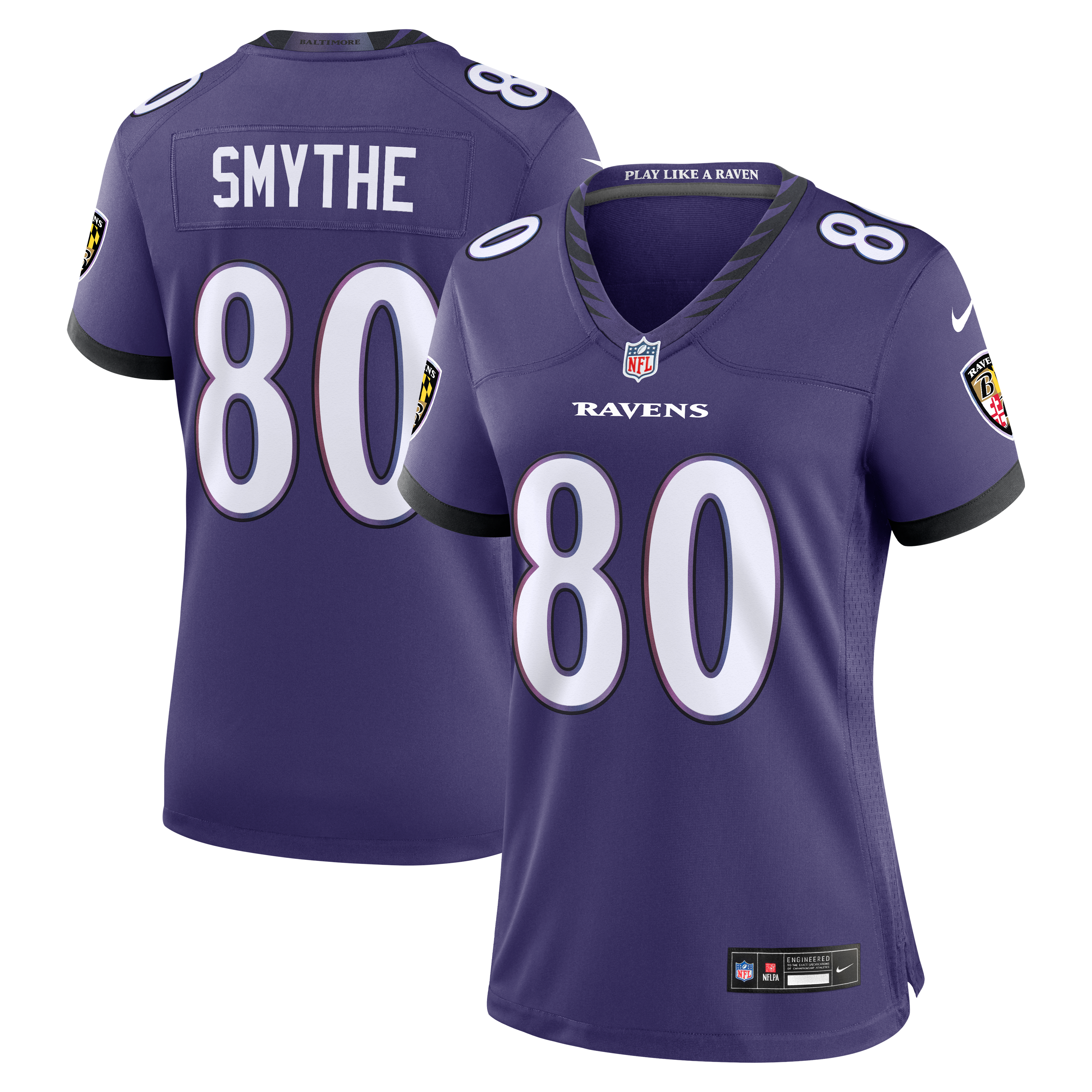 Durham Smythe Baltimore Ravens Game Jersey Purple NFL Football Fan Wear