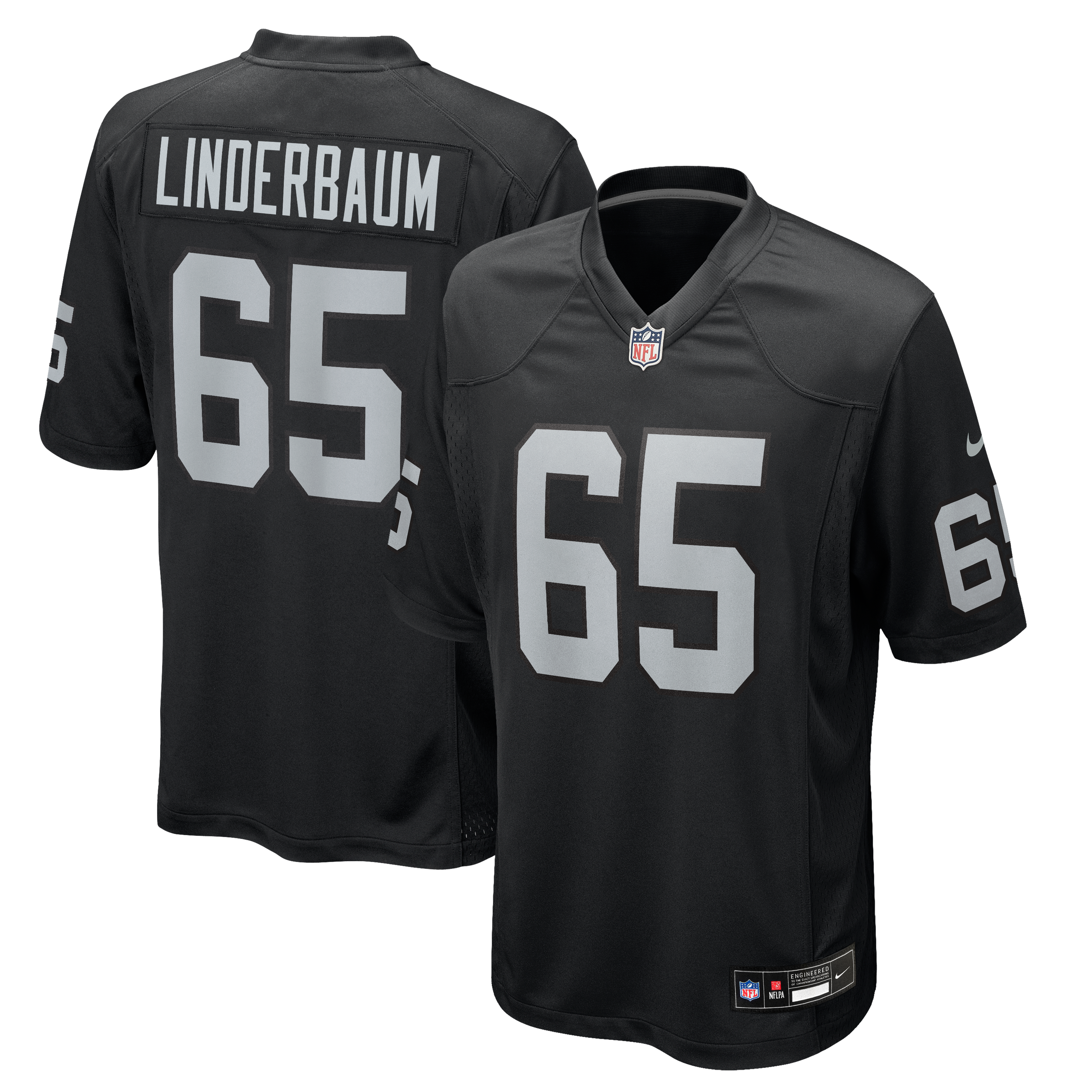Tyler Linderbaum Las Vegas Raiders Game Jersey Black NFL Football Fan Wear