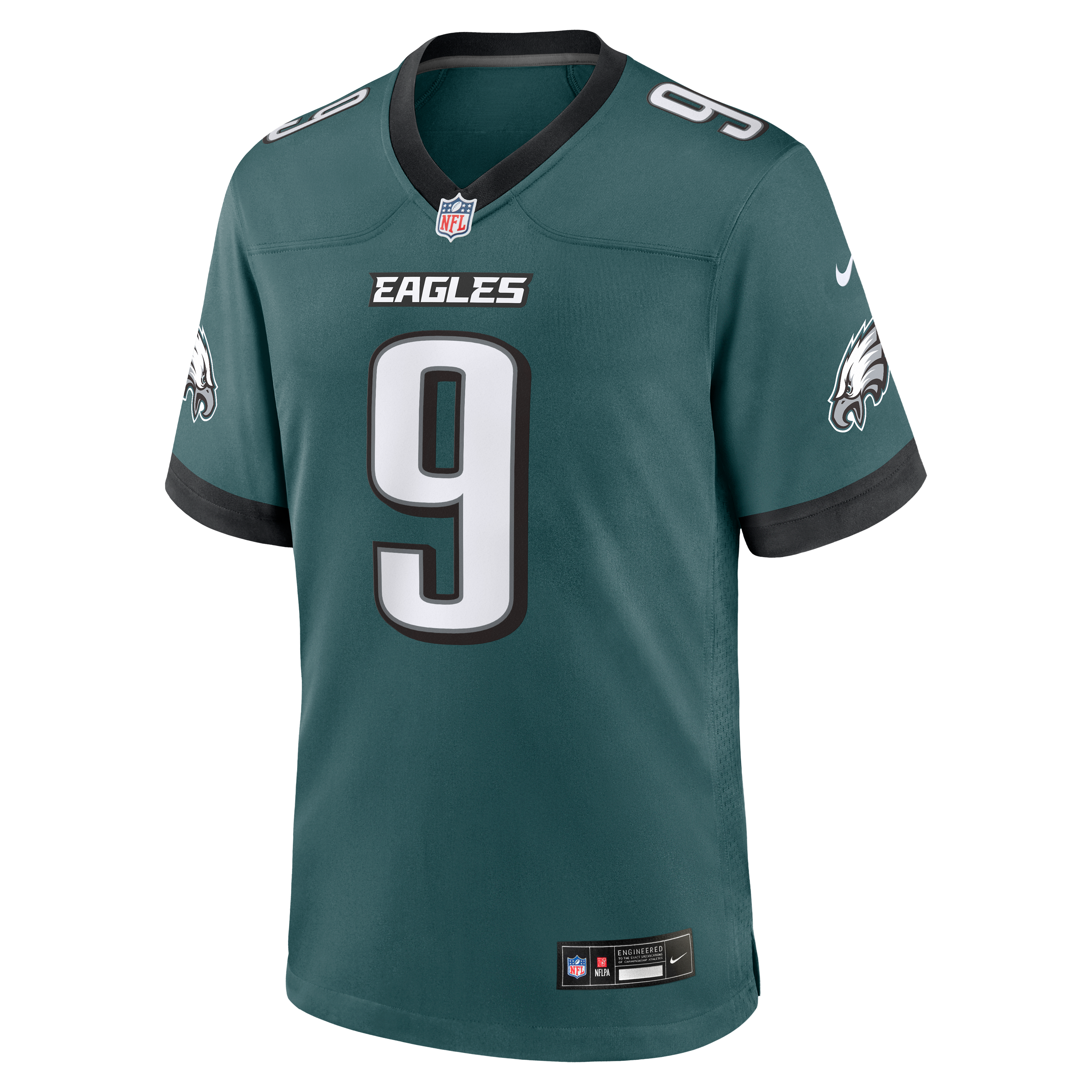 Round Pick No Philadelphia Eagles Game Jersey Green NFL Football Fan Wear