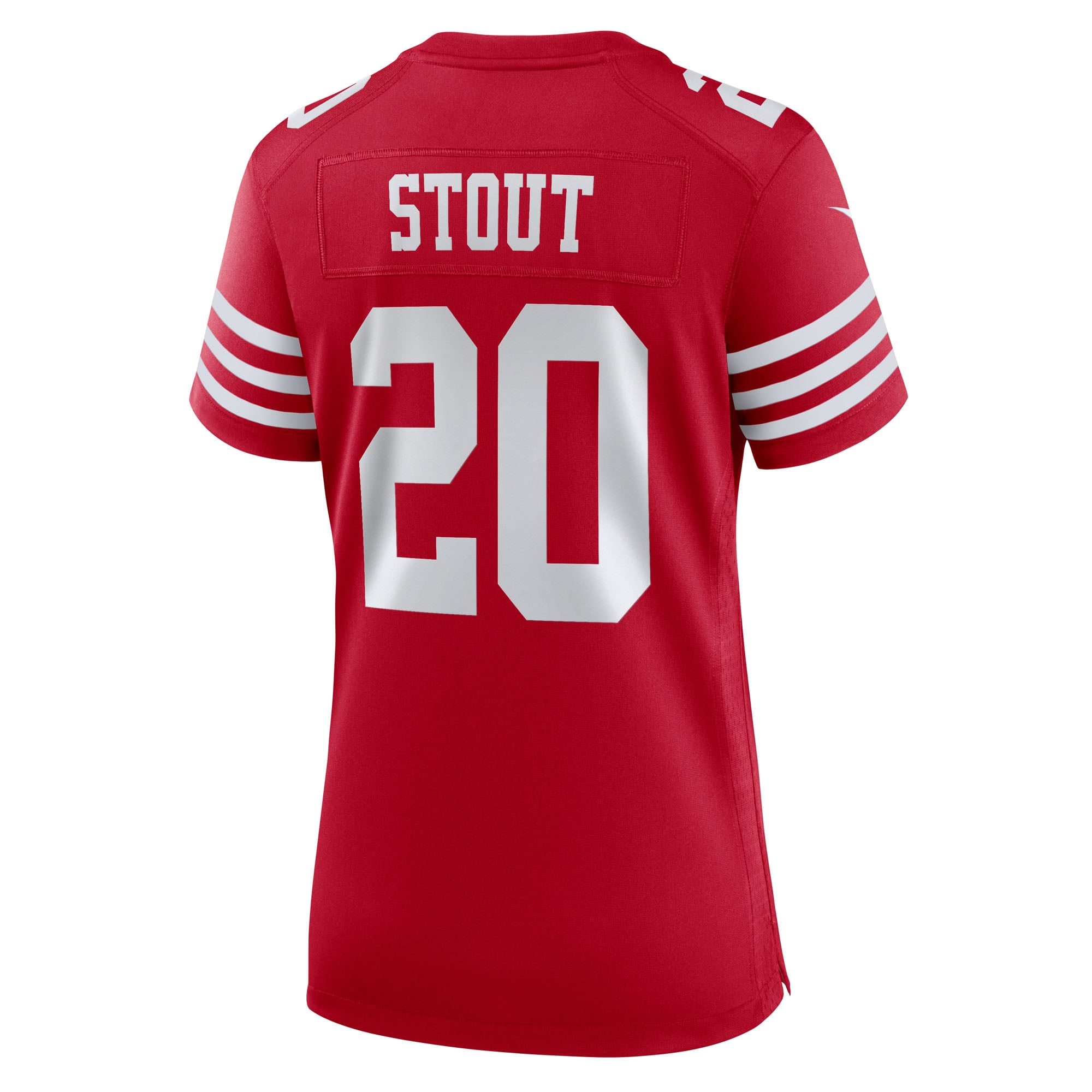 Upton Stout San Francisco 49ers Game Jersey Scarlet NFL Football Fan Wear Upton Stout