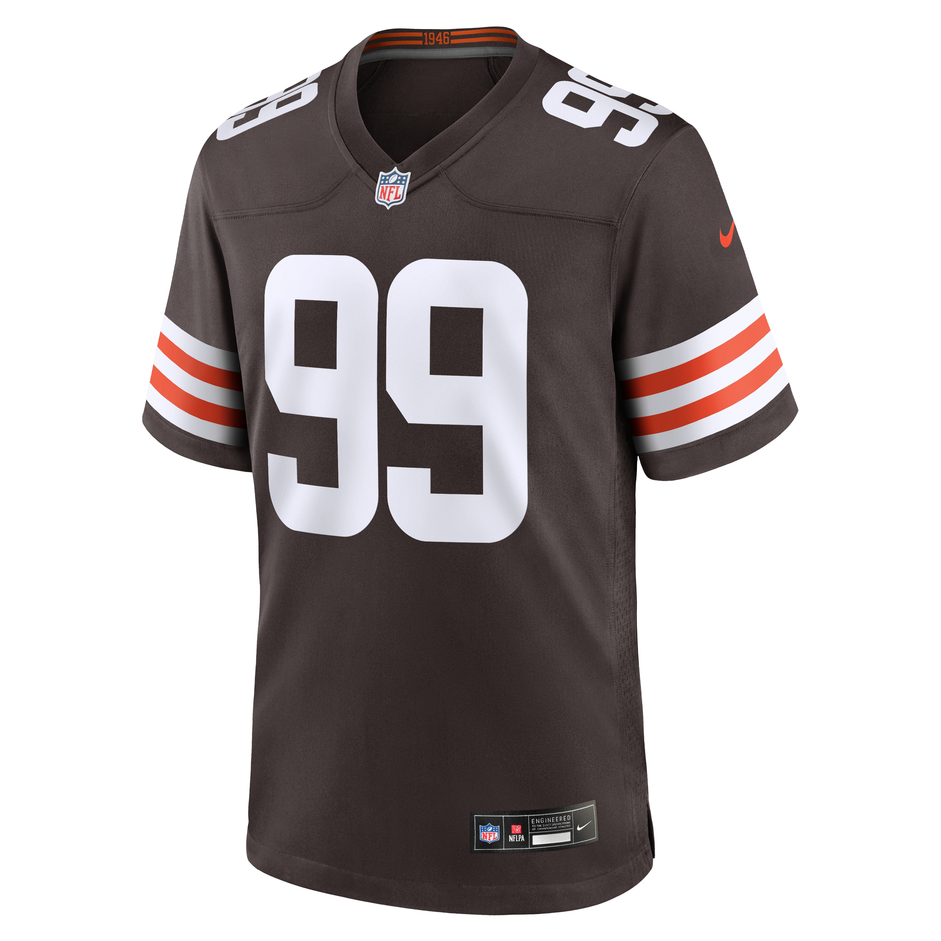 Round Pick No Cleveland Browns Game Jersey Brown NFL Football Fan Wear
