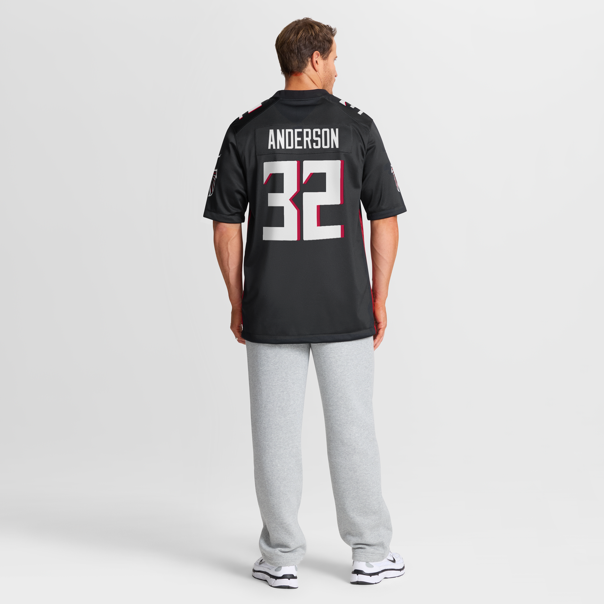 Retired Jamal Anderson Atlanta Falcons Player Jersey Black NFL Football Fan Wear