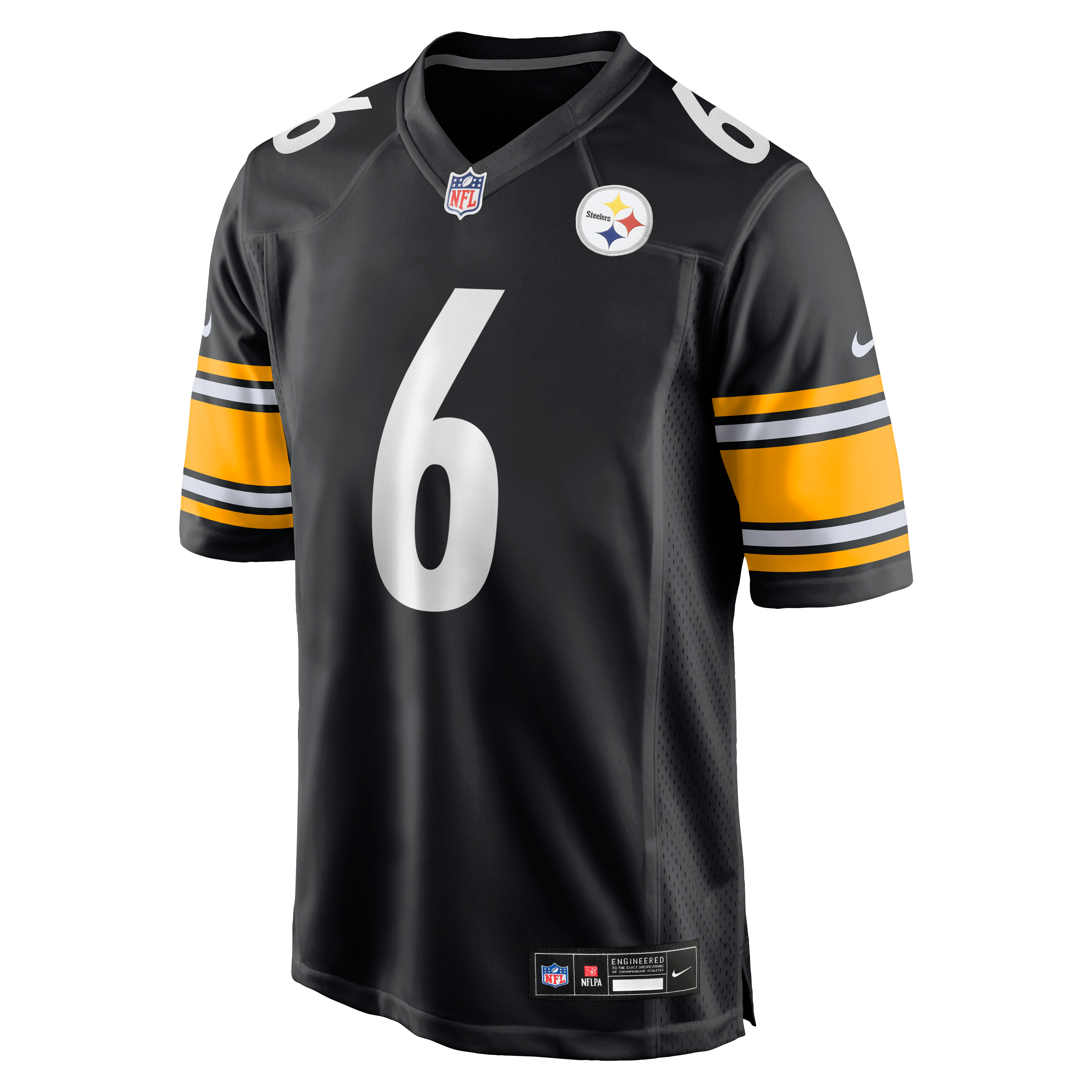 Patrick Queen Pittsburgh Steelers Game Jersey Black NFL Football Fan Wear