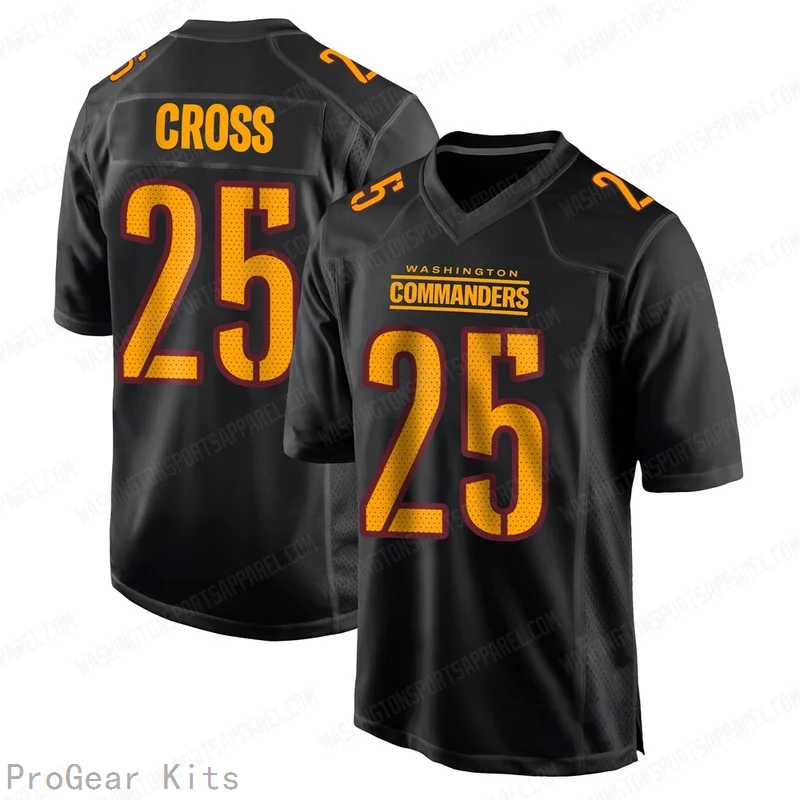 Nick Cross Carbon Washington Commanders Game Jersey No.25 Black NFL Football Fan Wear