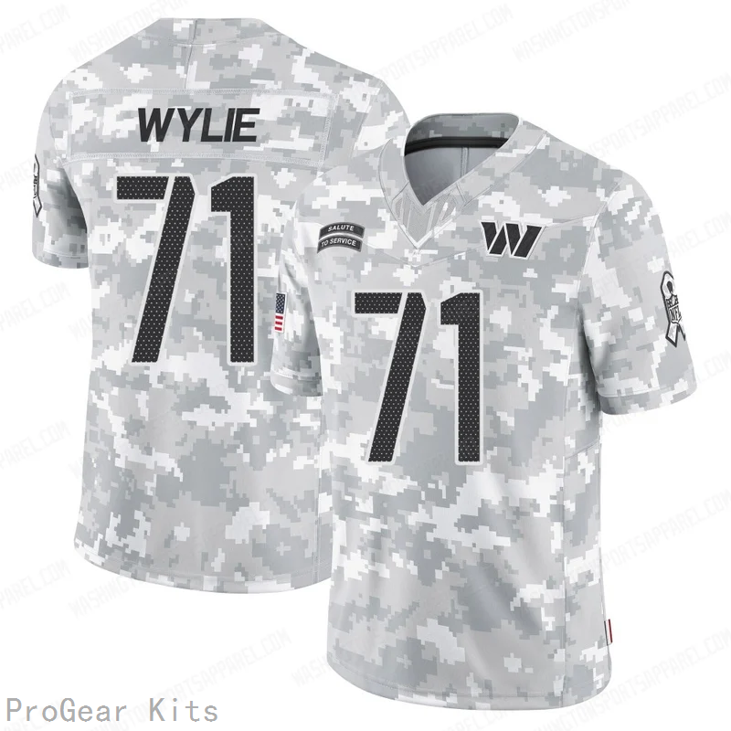 Andrew Wylie Washington Commanders Jersey No.71 Camo NFL Football Fan Wear