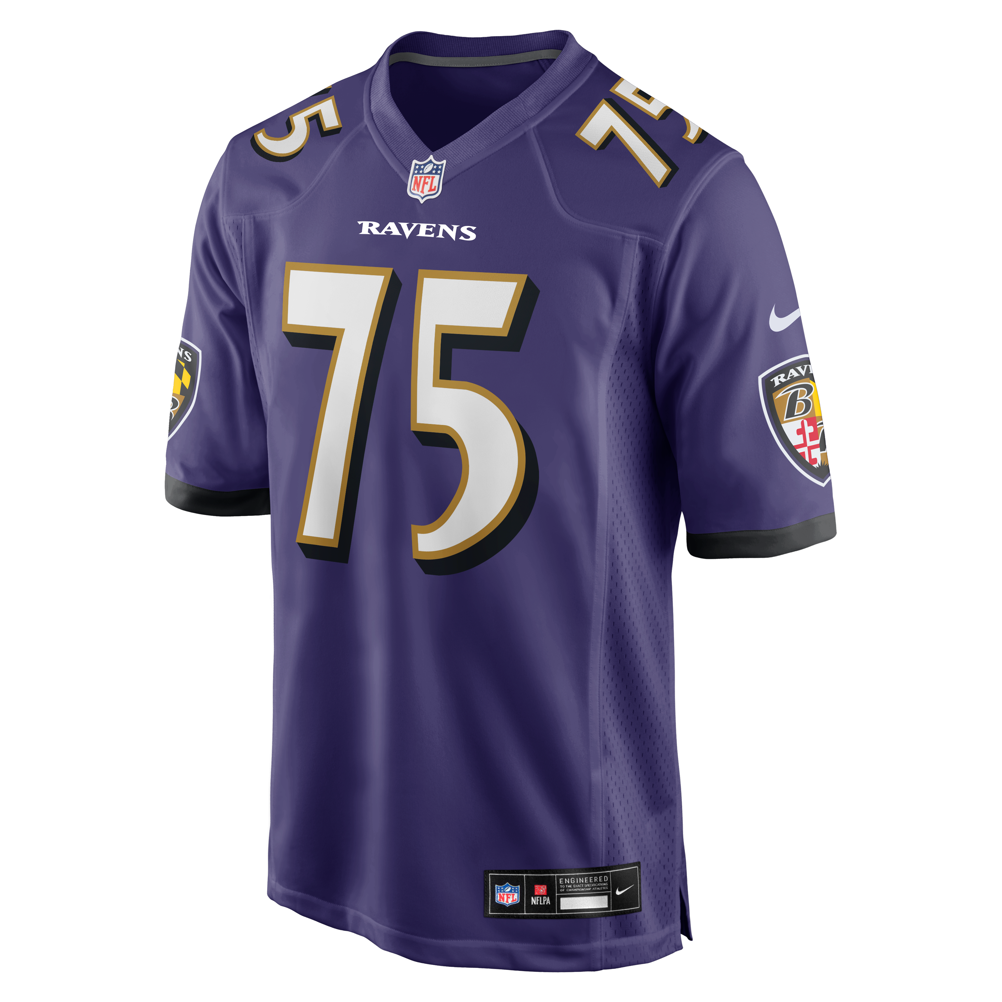 Jonathan Ogden Retired Baltimore Ravens Player Jersey Purple NFL Football Fan Wear Jonathan Ogden Retired