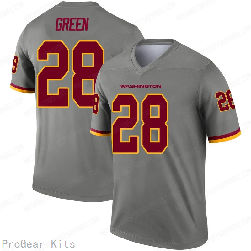 Darrell Inverted Washington Commanders Legend Jersey No.28 Green NFL Football Fan Wear