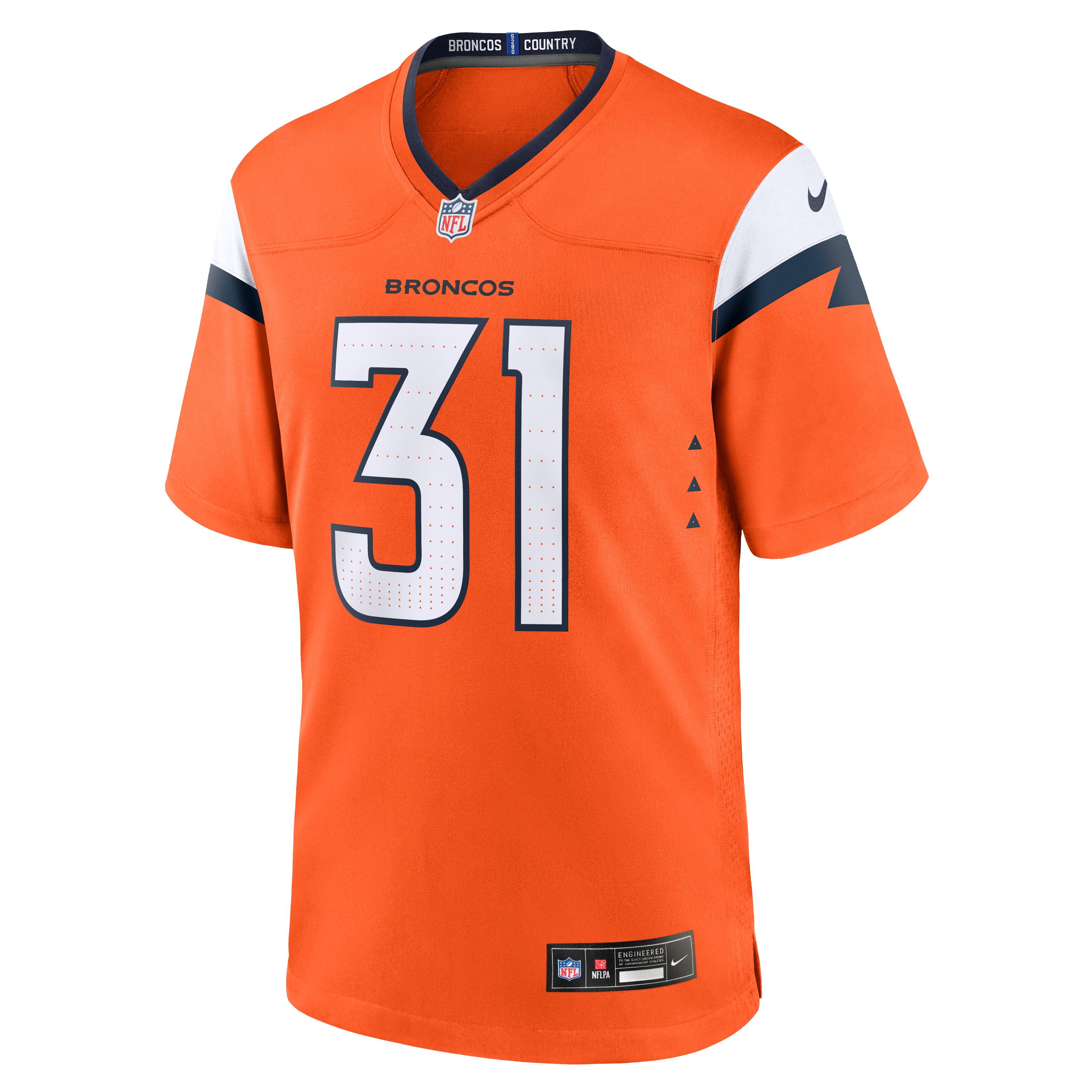 Kris Abrams-Draine Denver Broncos Game Jersey Orange NFL Football Fan Wear Kris Abrams-Draine