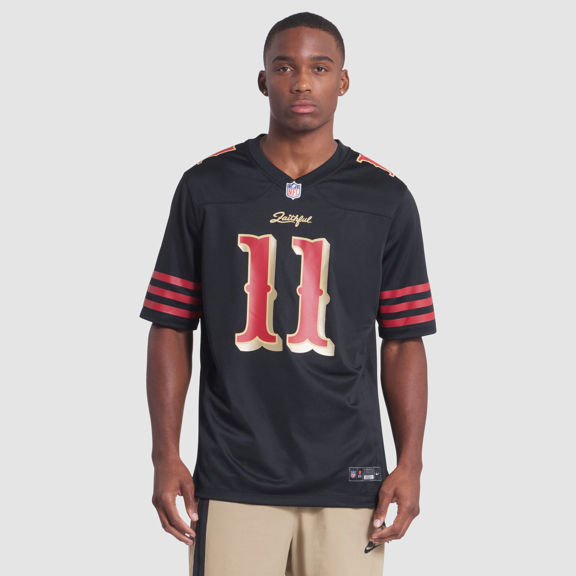 Brandon Aiyuk San Francisco 49ers Game Jersey Black NFL Football Fan Wear
