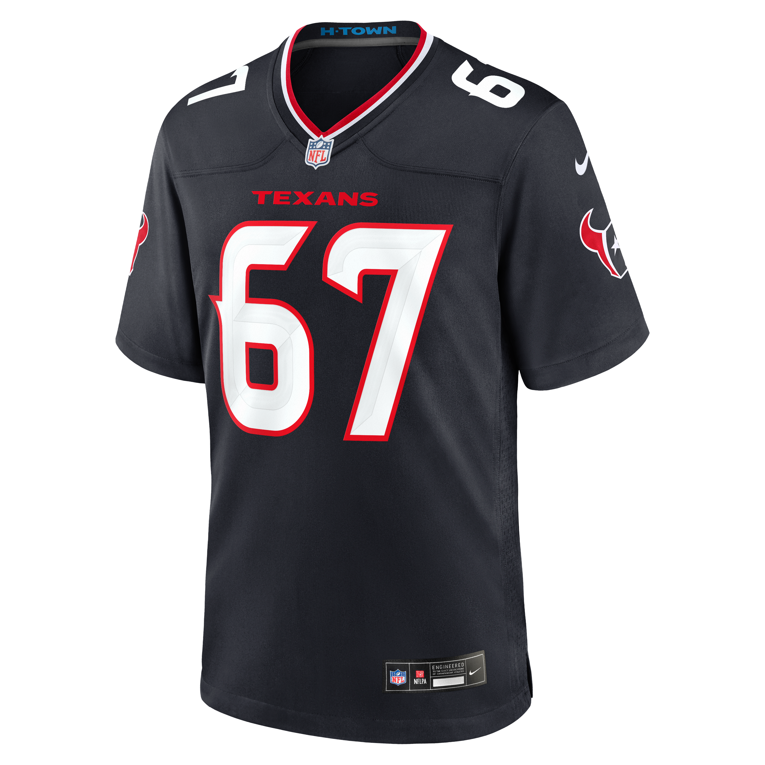 Evan Brown Houston Texans Game Jersey Brown NFL Football Fan Wear