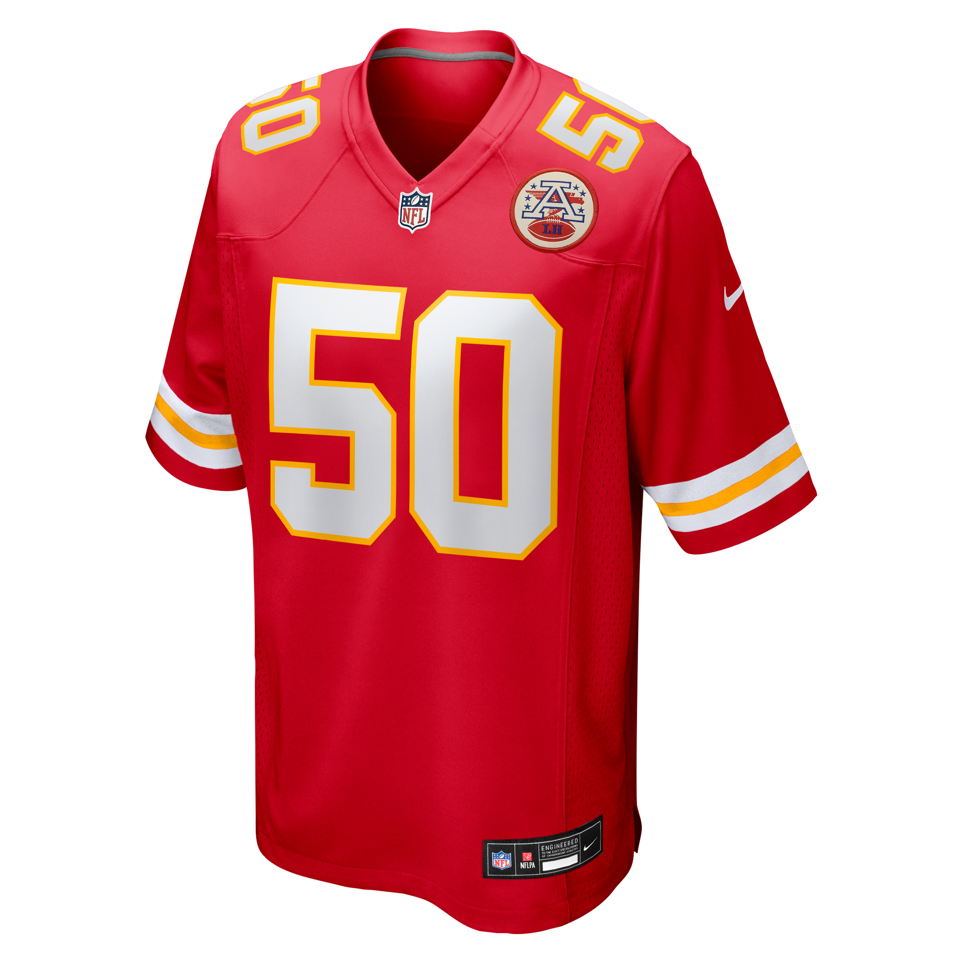 Brandon George Kansas City Chiefs Game Jersey Red NFL Football Fan Wear