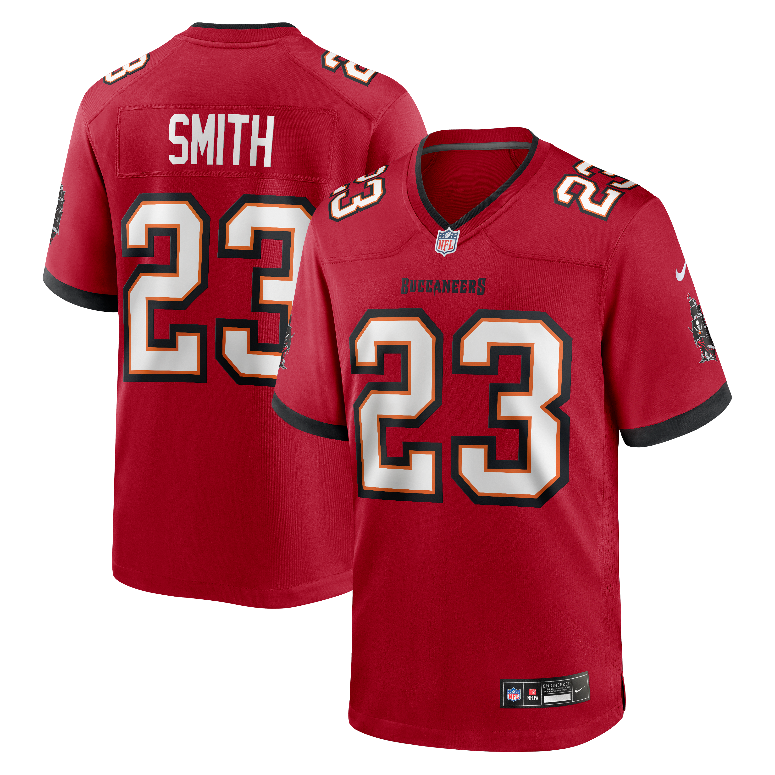 Tykee Smith Tampa Bay Buccaneers Game Jersey Red NFL Football Fan Wear