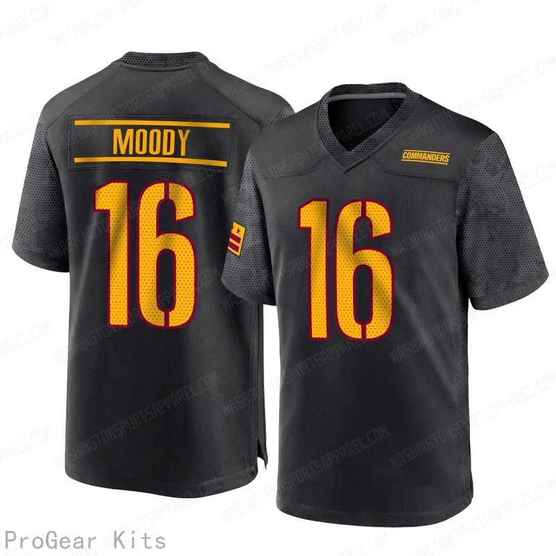 Jake Moody Washington Commanders Alternate Jersey No.16 Black NFL Football Fan Wear