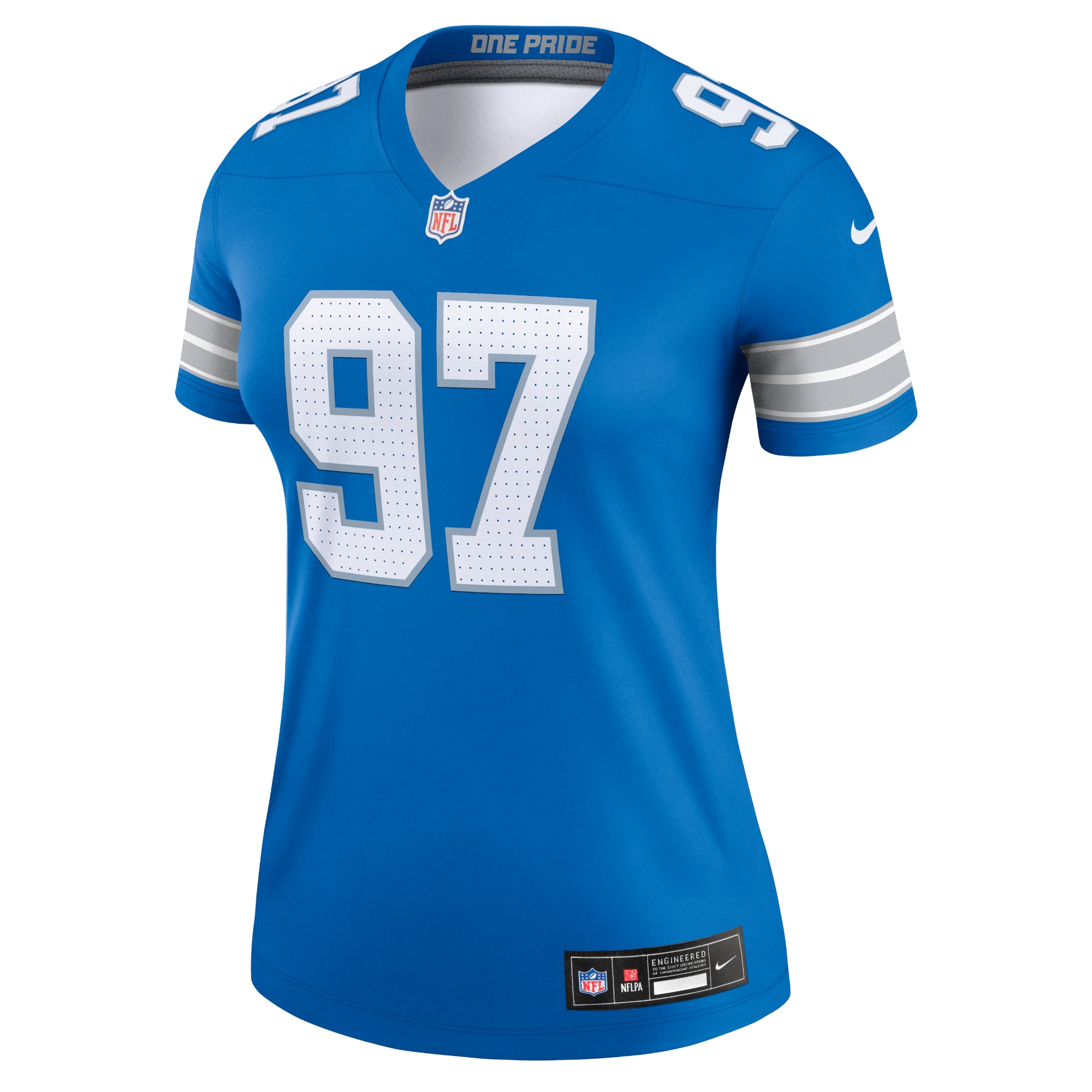 Aidan Hutchinson Performance Detroit Lions Player Jersey Blue NFL Football Fan Wear