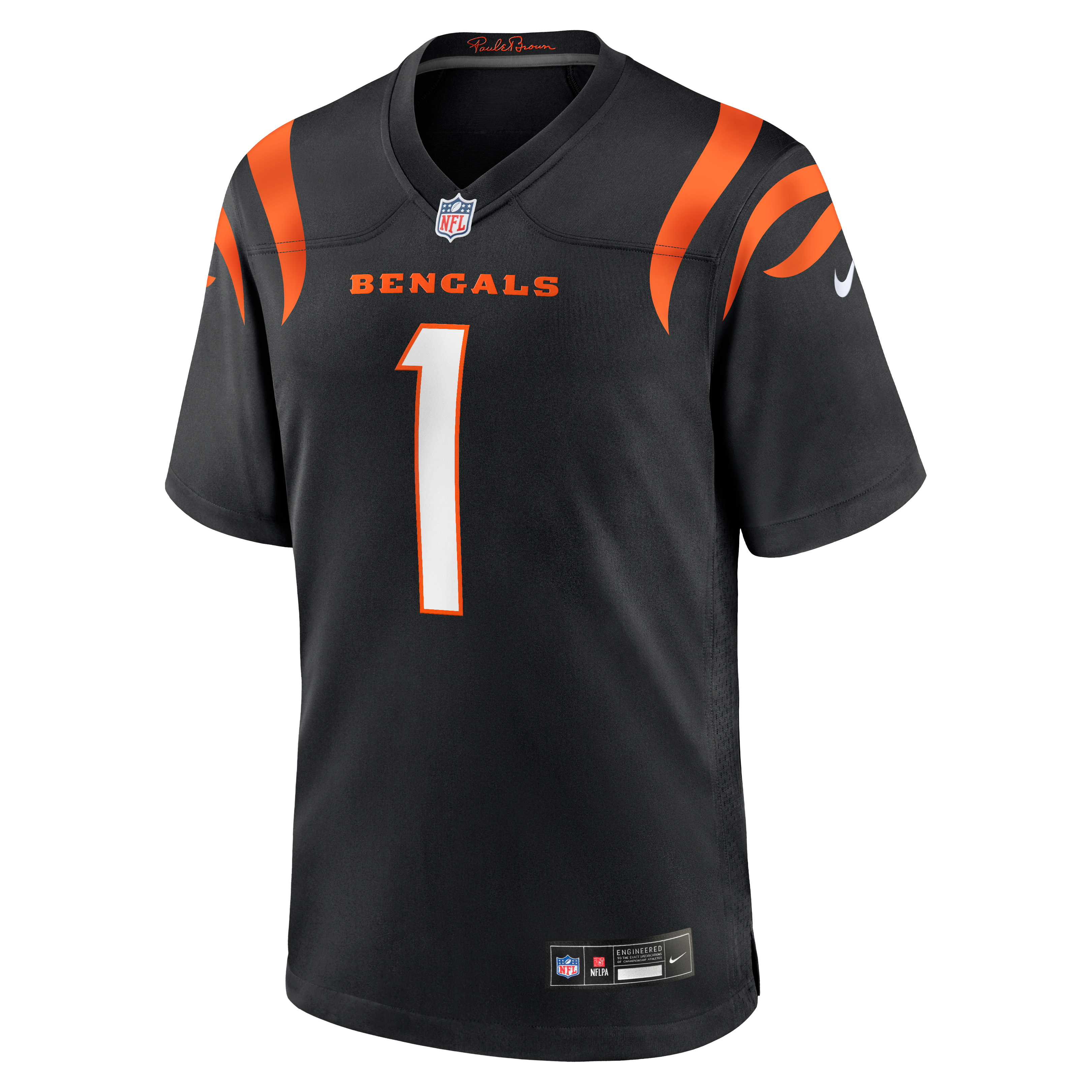 Cincinnati Bengals Game Jersey No.1 Black NFL Football Fan Wear