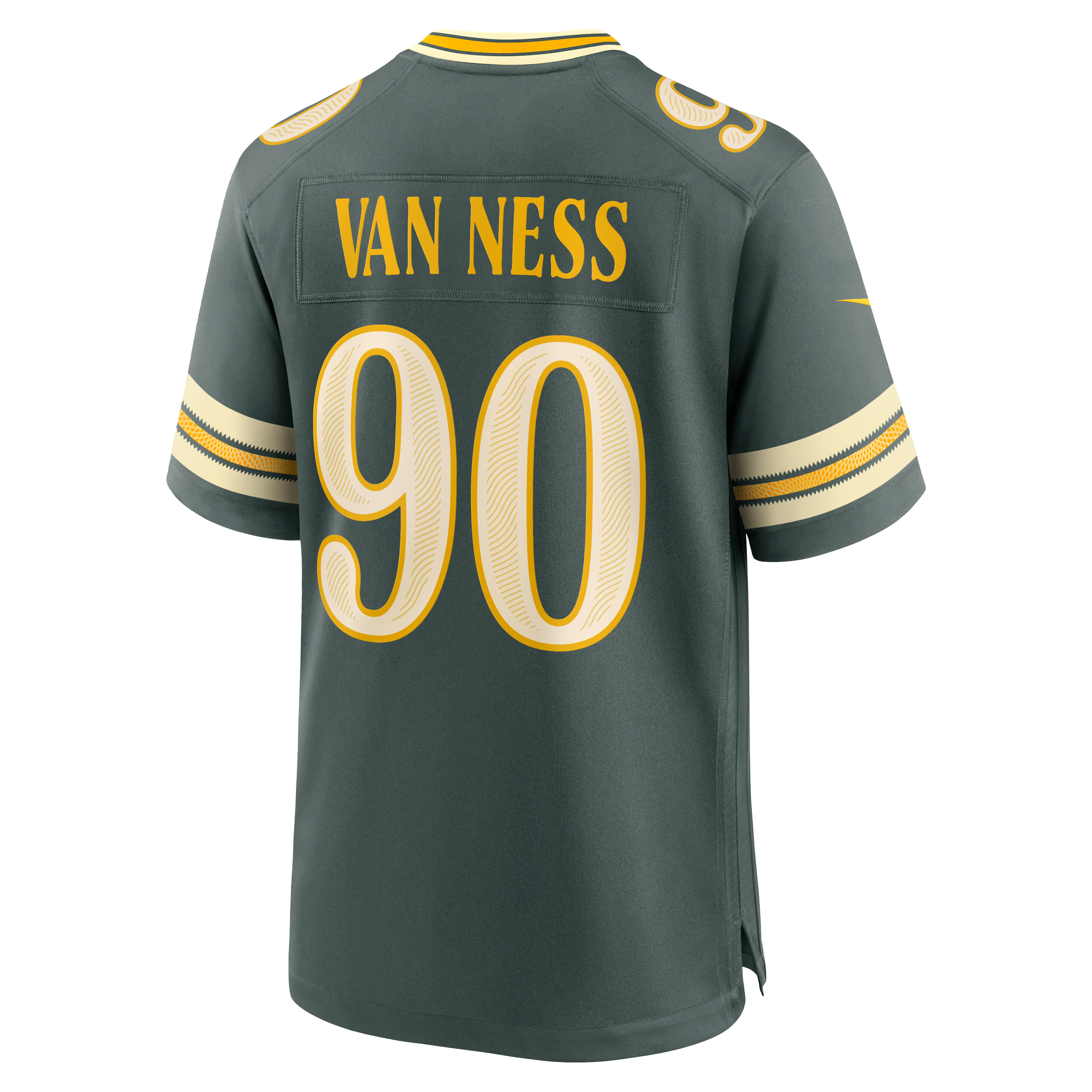 Lukas Van Ness Green Bay Packers Game Jersey Green NFL Football Fan Wear