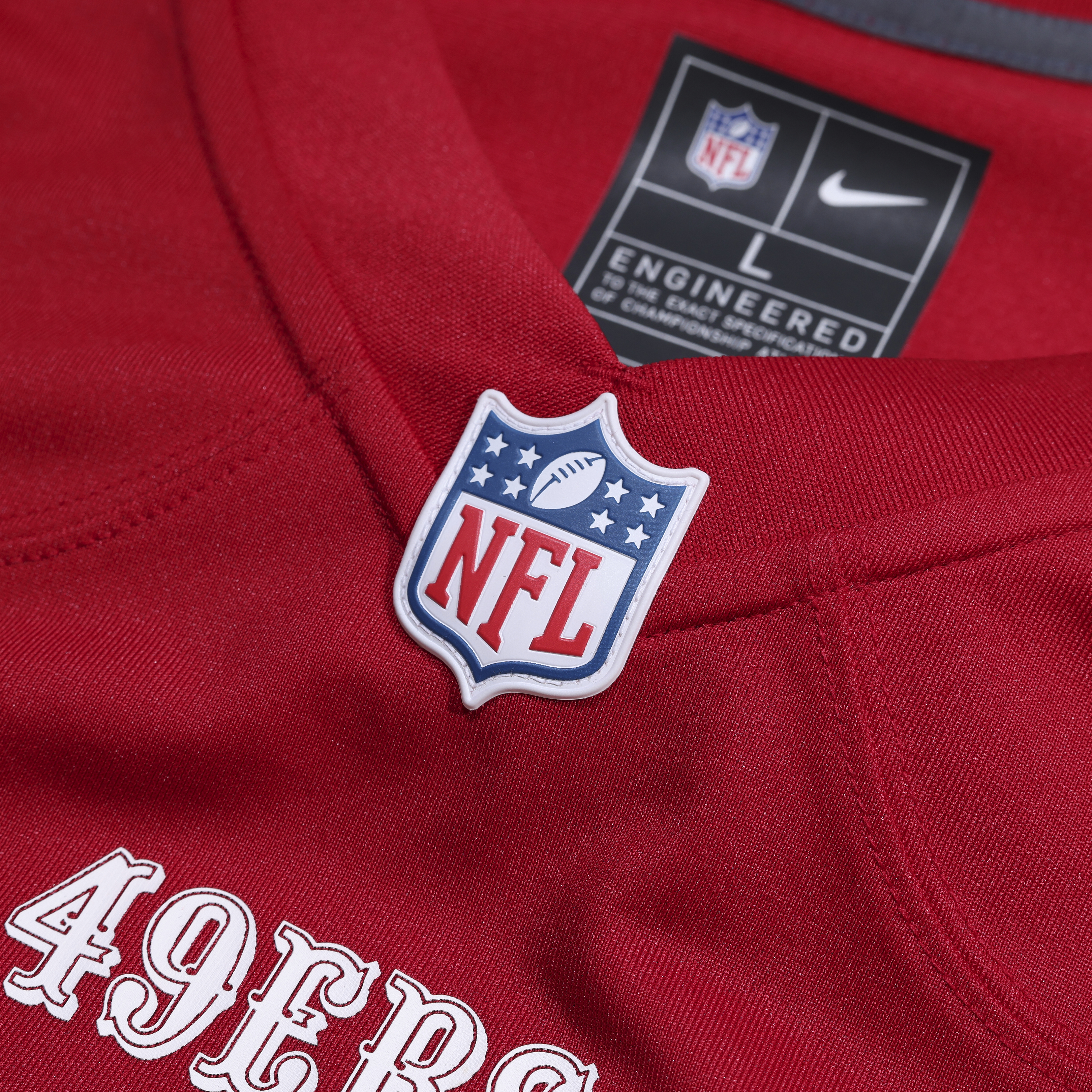Jon Weeks San Francisco 49ers Game Jersey Scarlet NFL Football Fan Wear Jon Weeks