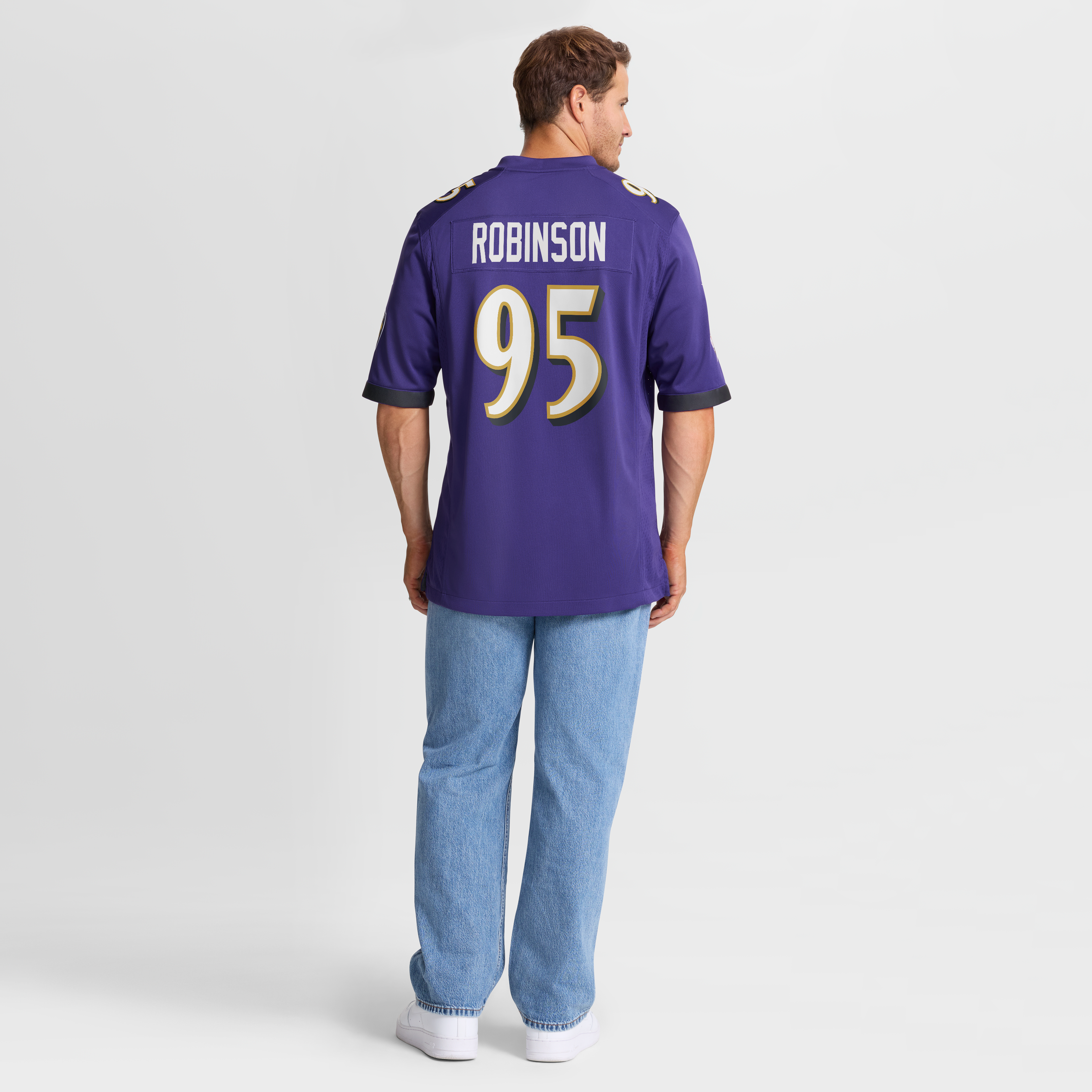 Tavius Robinson Baltimore Ravens Game Jersey Purple NFL Football Fan Wear Tavius Robinson