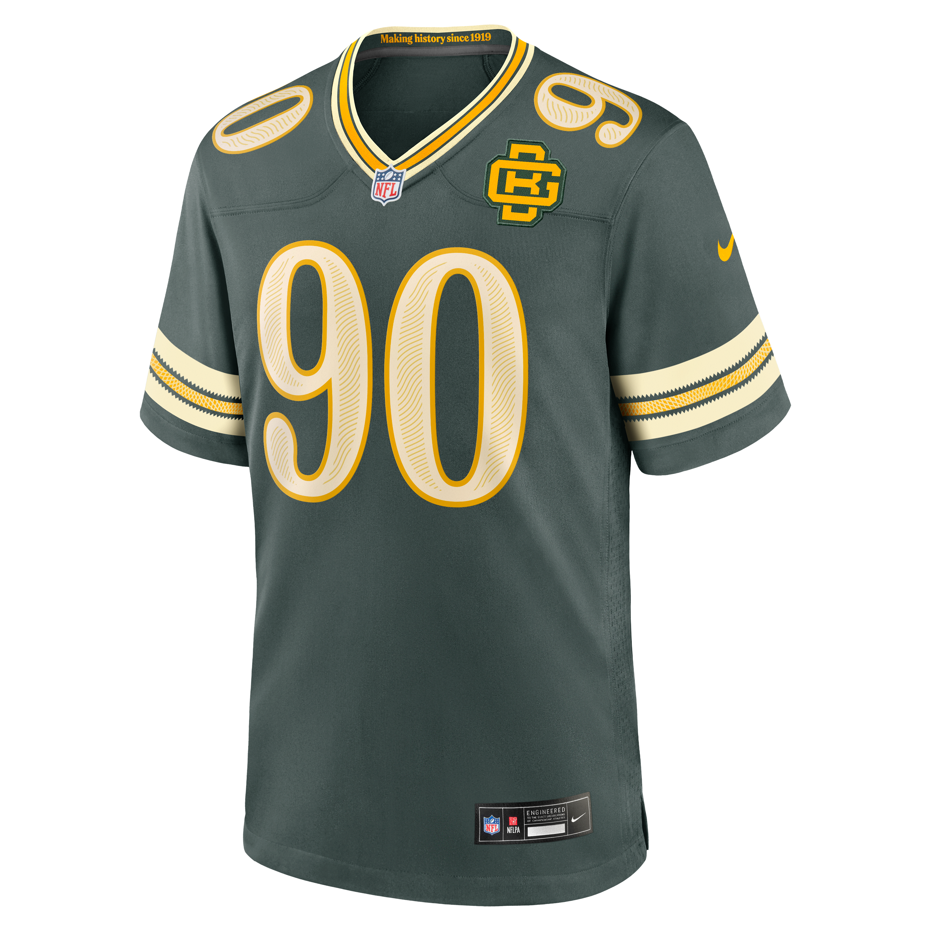 Lukas Van Ness Green Bay Packers Game Jersey Green NFL Football Fan Wear Lukas Van Ness