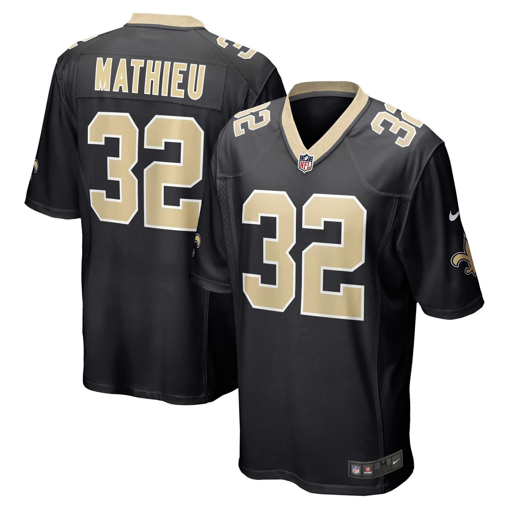 Atmosphere Tyrann Mathieu New Orleans Saints Game Jersey Gray NFL Football Fan Wear