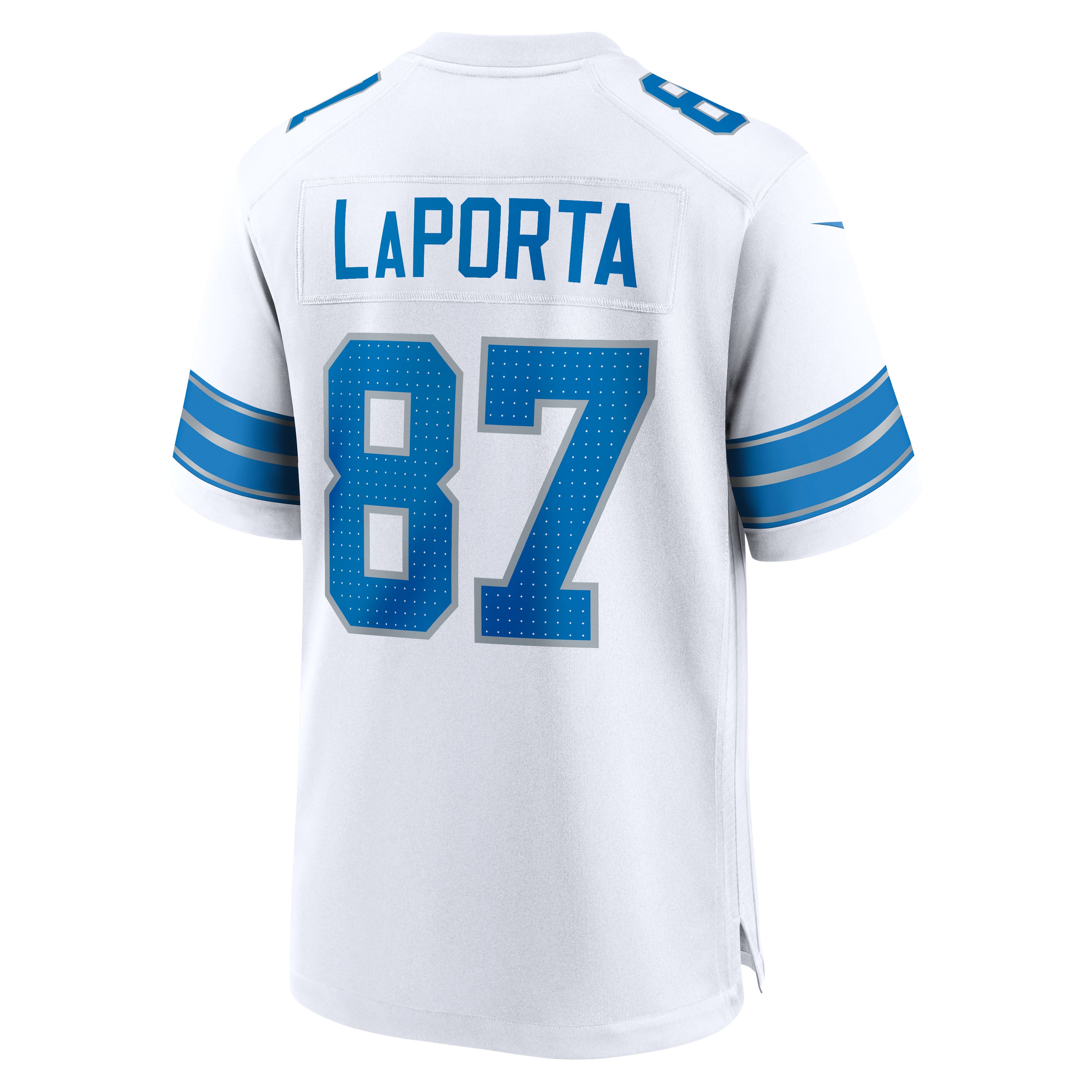 Sam LaPorta Detroit Lions Game Jersey White NFL Football Fan Wear