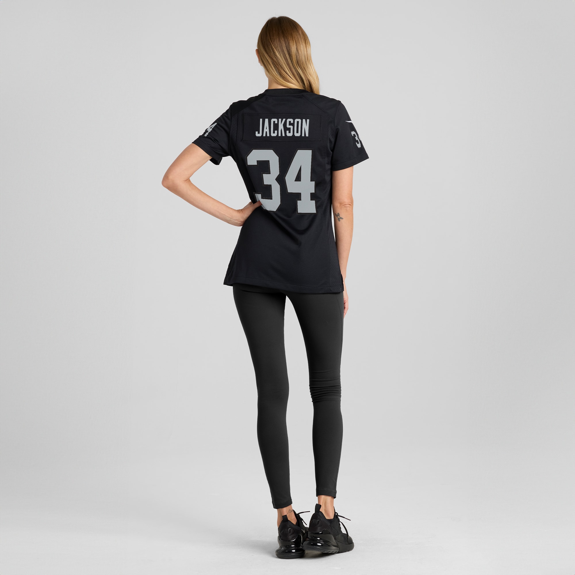 Bo Jackson Retired Las Vegas Raiders Player Jersey Black NFL Football Fan Wear Bo Jackson Retired