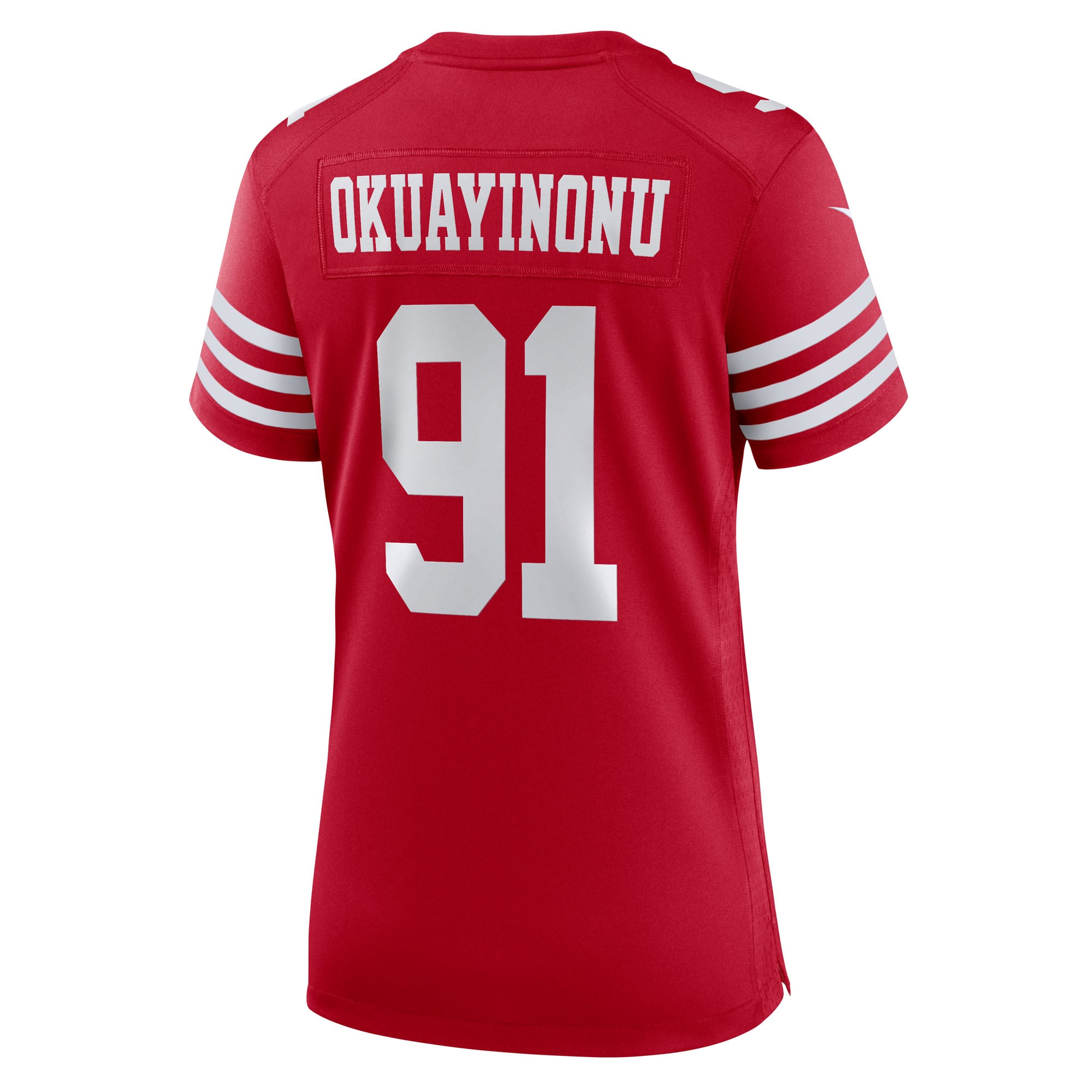 Sam Okuayinonu San Francisco 49ers Game Jersey Scarlet NFL Football Fan Wear Sam Okuayinonu