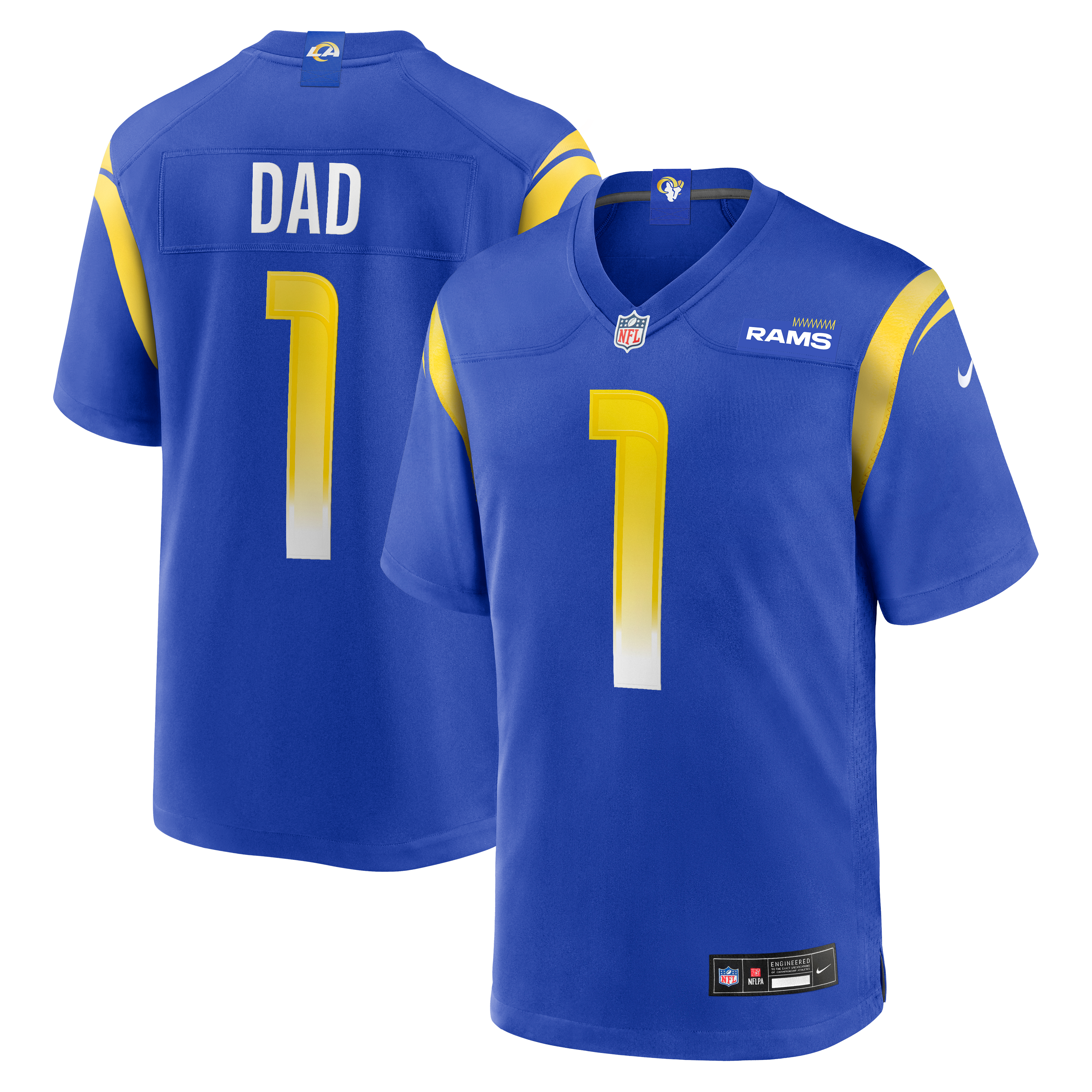 Los Angeles Rams Game Jersey No.1 Royal NFL Football Fan Wear
