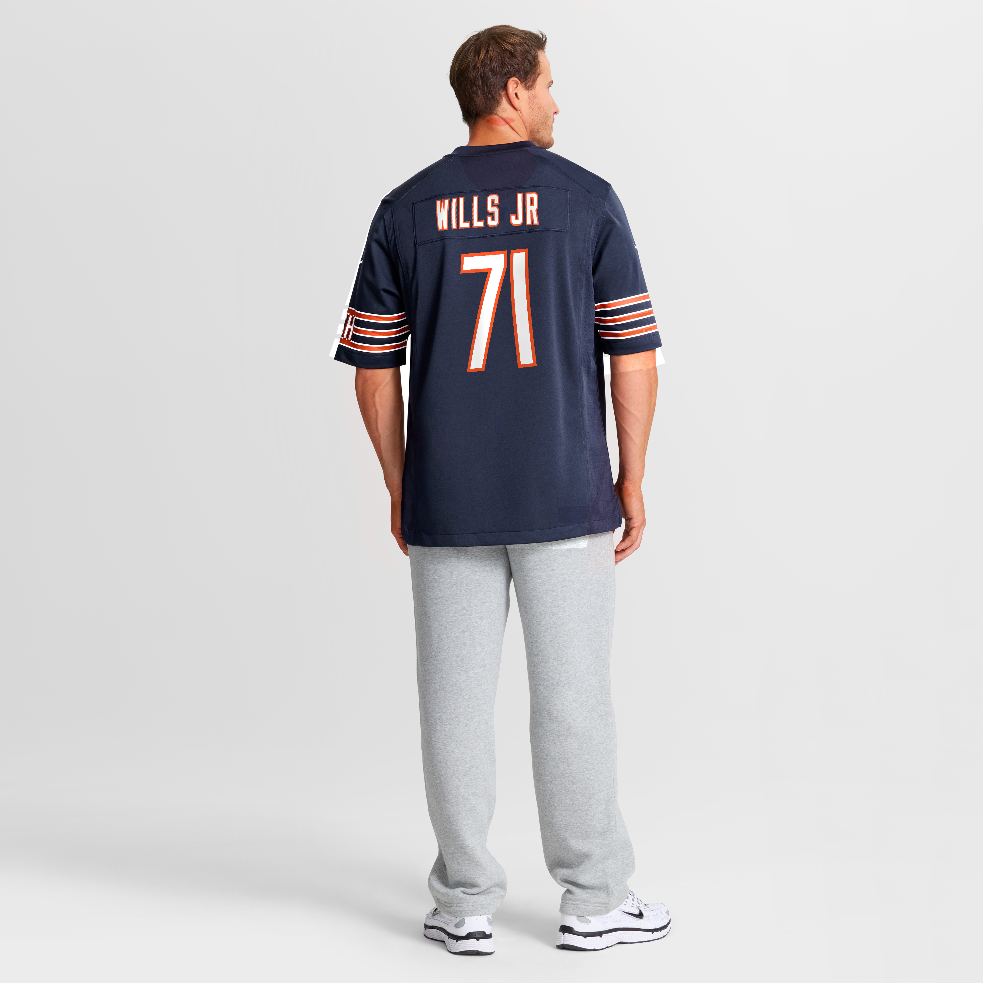 Jedrick Wills Jr Chicago Bears Game Jersey Navy NFL Football Fan Wear Jedrick Wills Jr