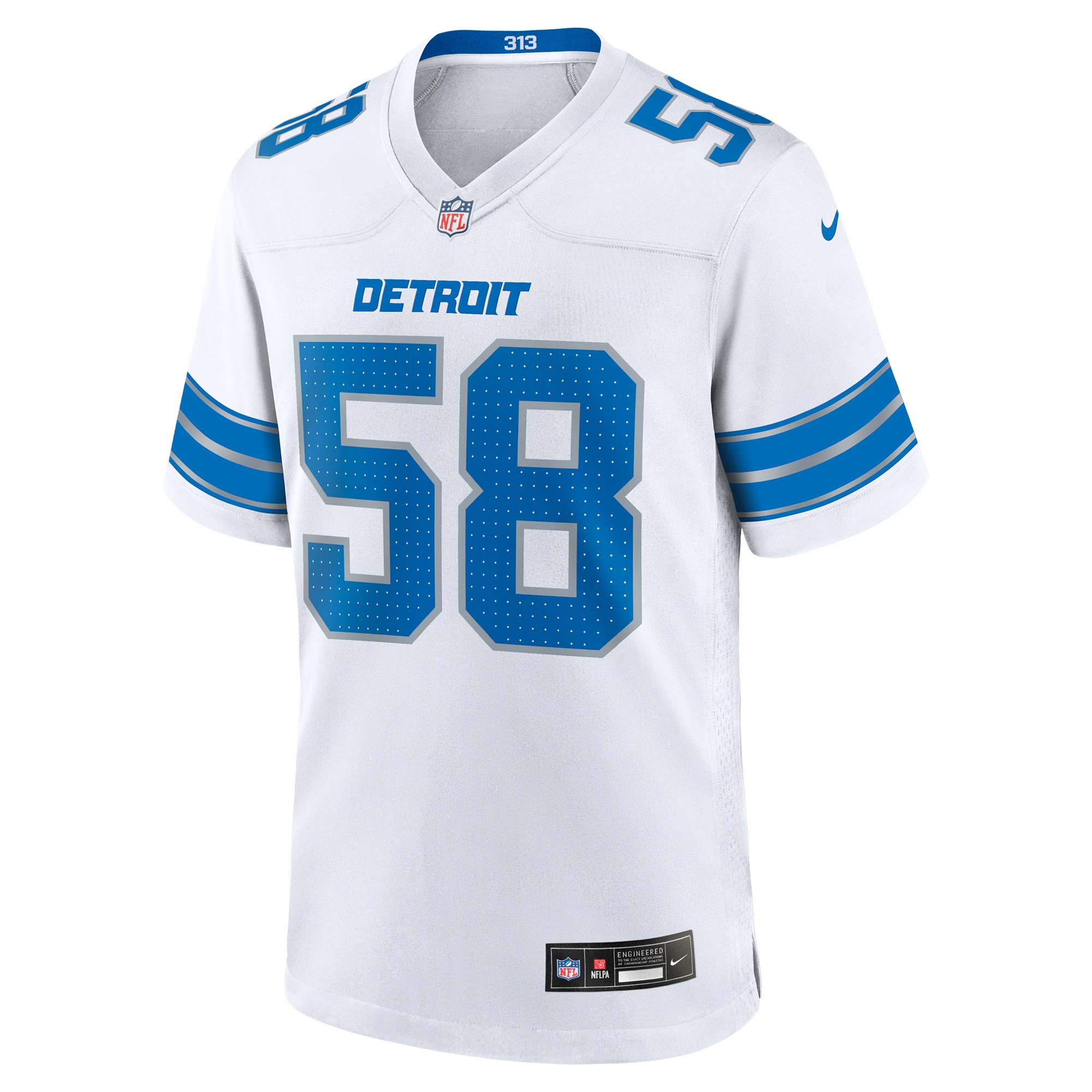 Penei Sewell Detroit Lions Game Jersey White NFL Football Fan Wear