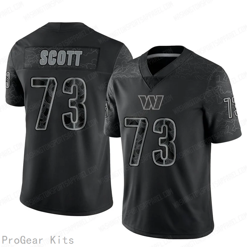 Trent Scott Washington Commanders Jersey No.73 Reflective NFL Football Fan Wear