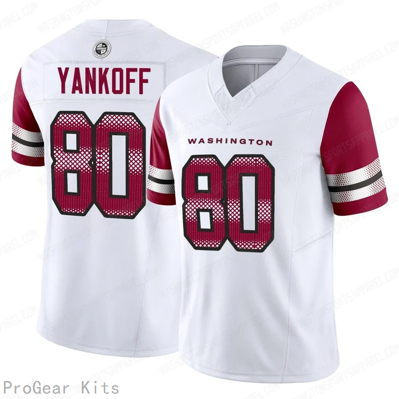 Colson Yankoff Washington Commanders Jersey No.80 White NFL Football Fan Wear