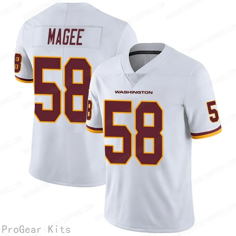 Jordan Magee Washington Commanders Jersey No.58 White NFL Football Fan Wear