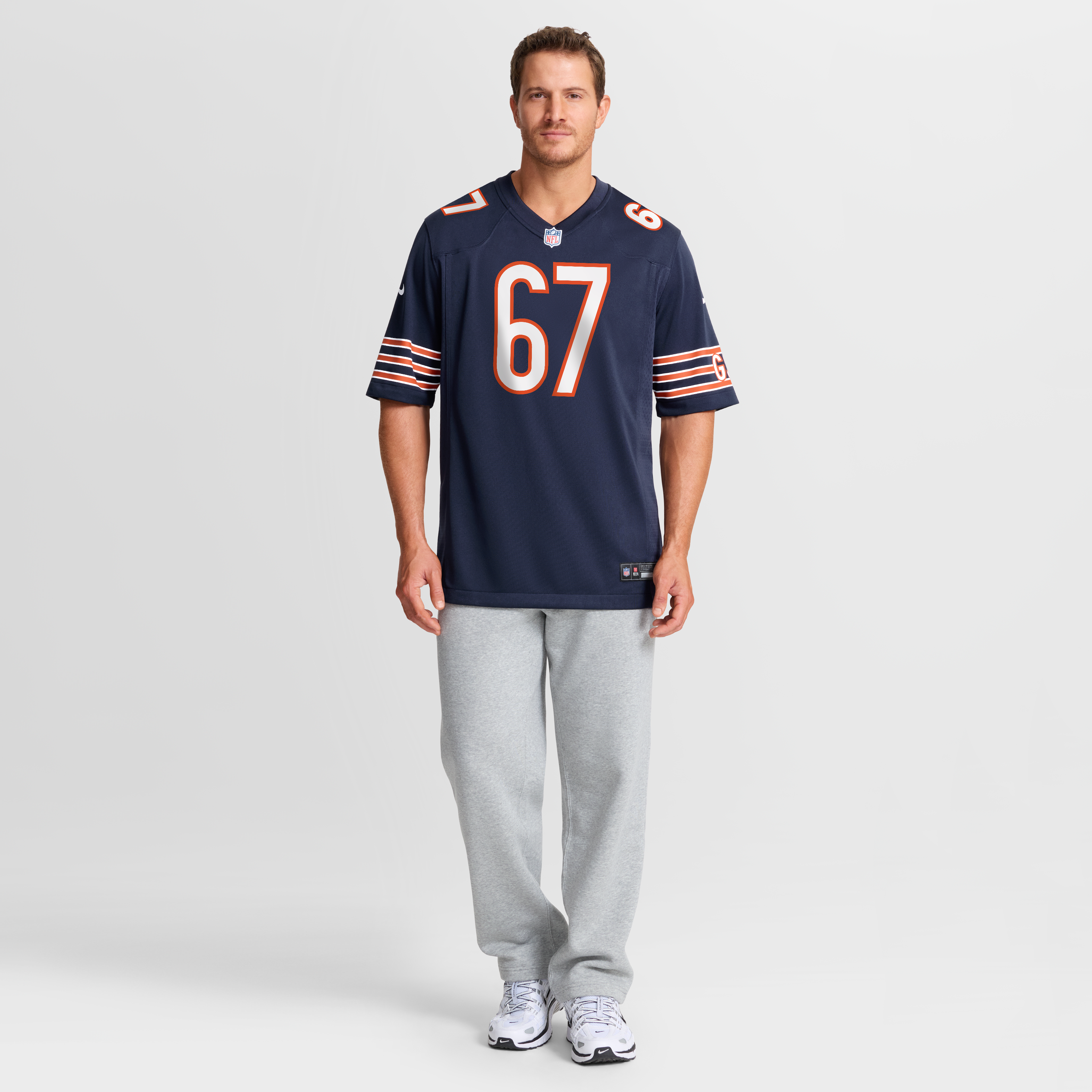 Garrett Bradbury Chicago Bears Game Jersey Navy NFL Football Fan Wear Garrett Bradbury