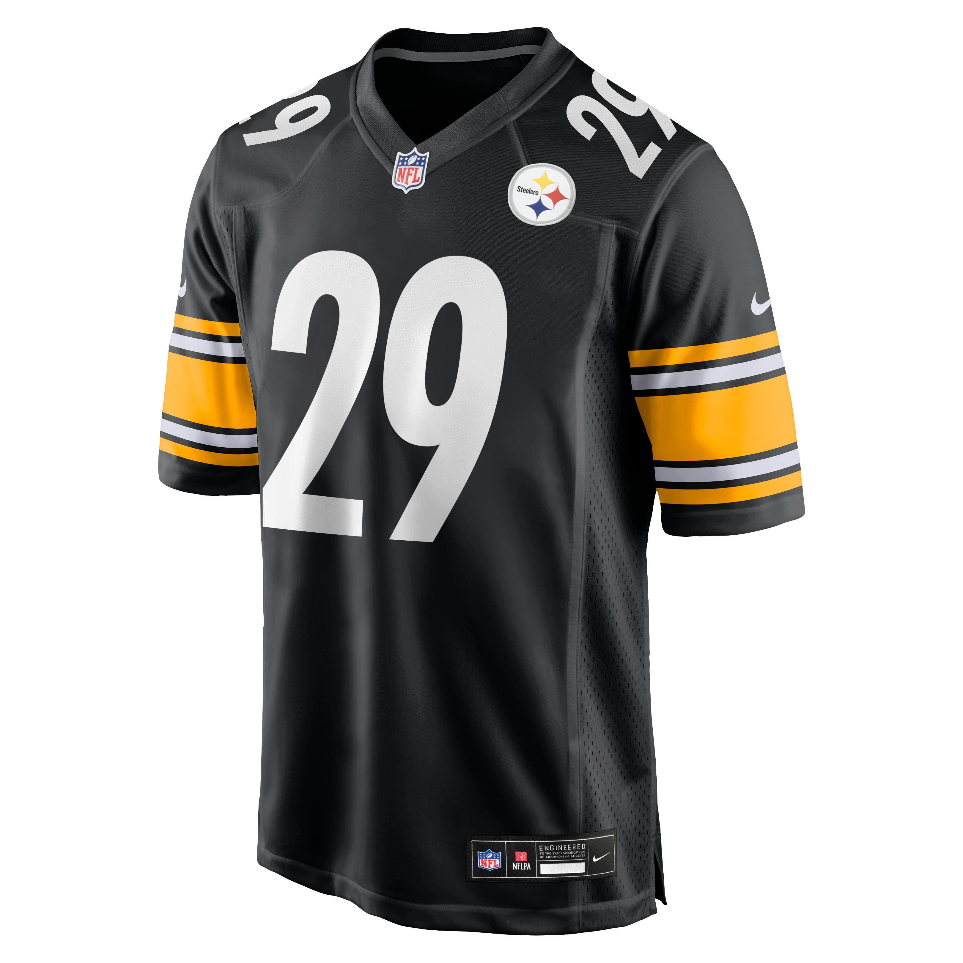 Ryan Watts Pittsburgh Steelers Game Jersey Black NFL Football Fan Wear