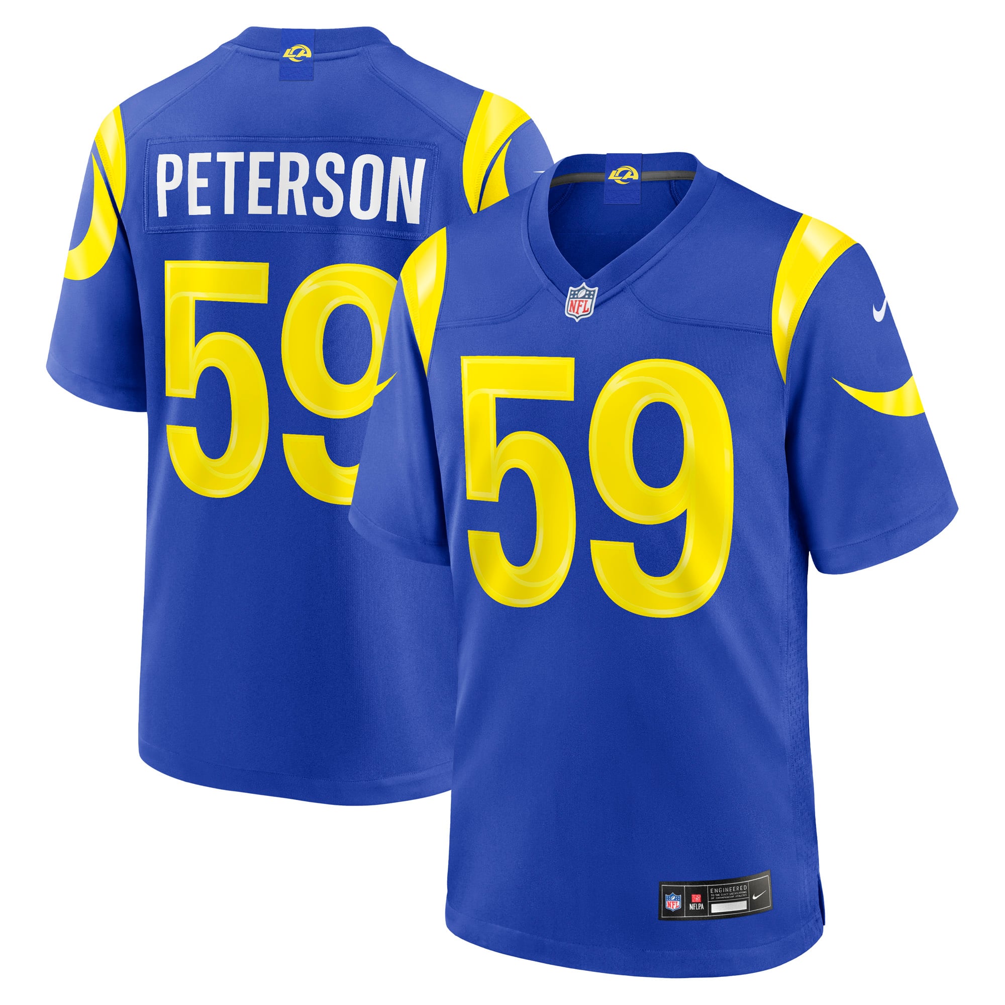 Darryl Peterson Los Angeles Rams Game Jersey Royal NFL Football Fan Wear
