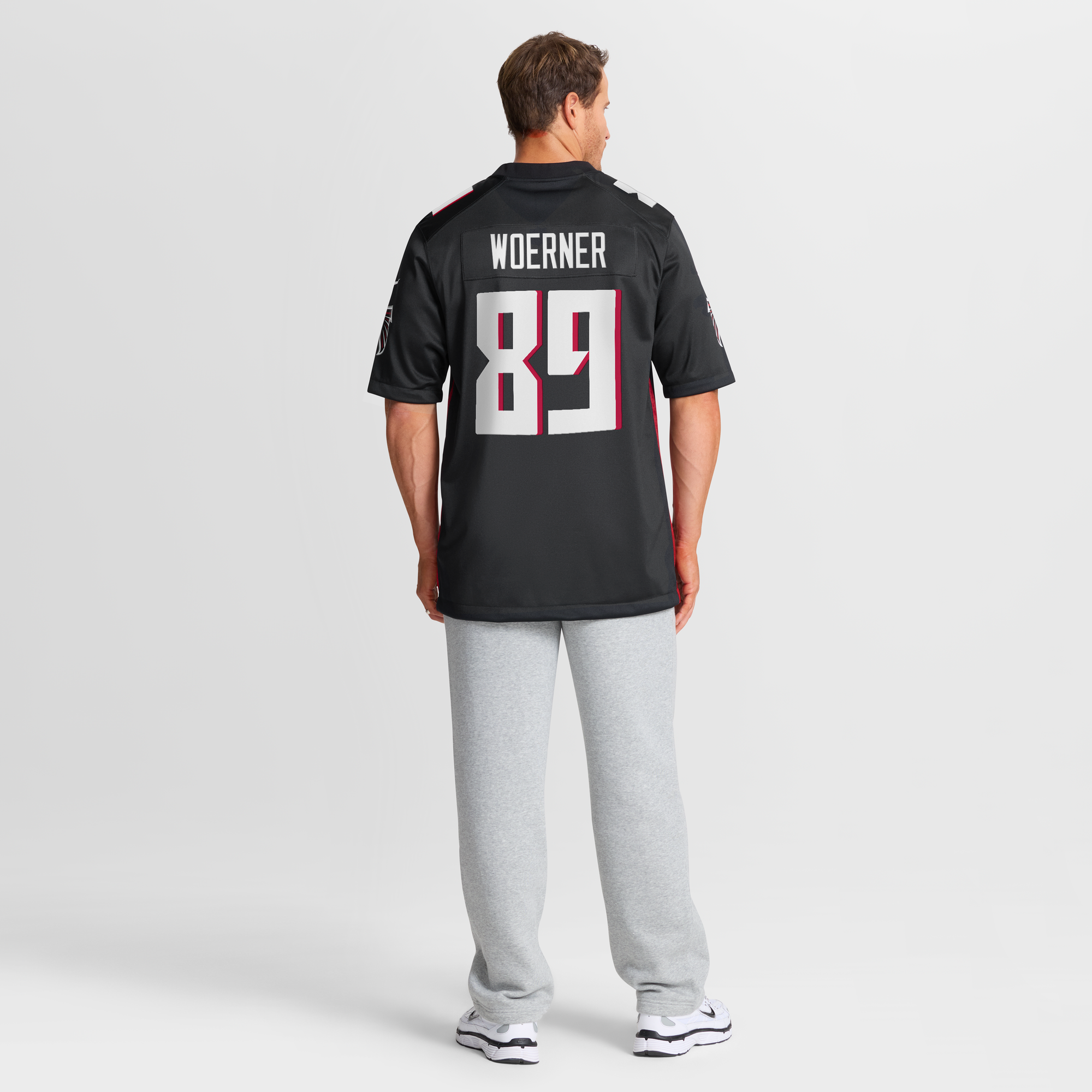 Charlie Woerner Atlanta Falcons Game Jersey Black NFL Football Fan Wear Charlie Woerner