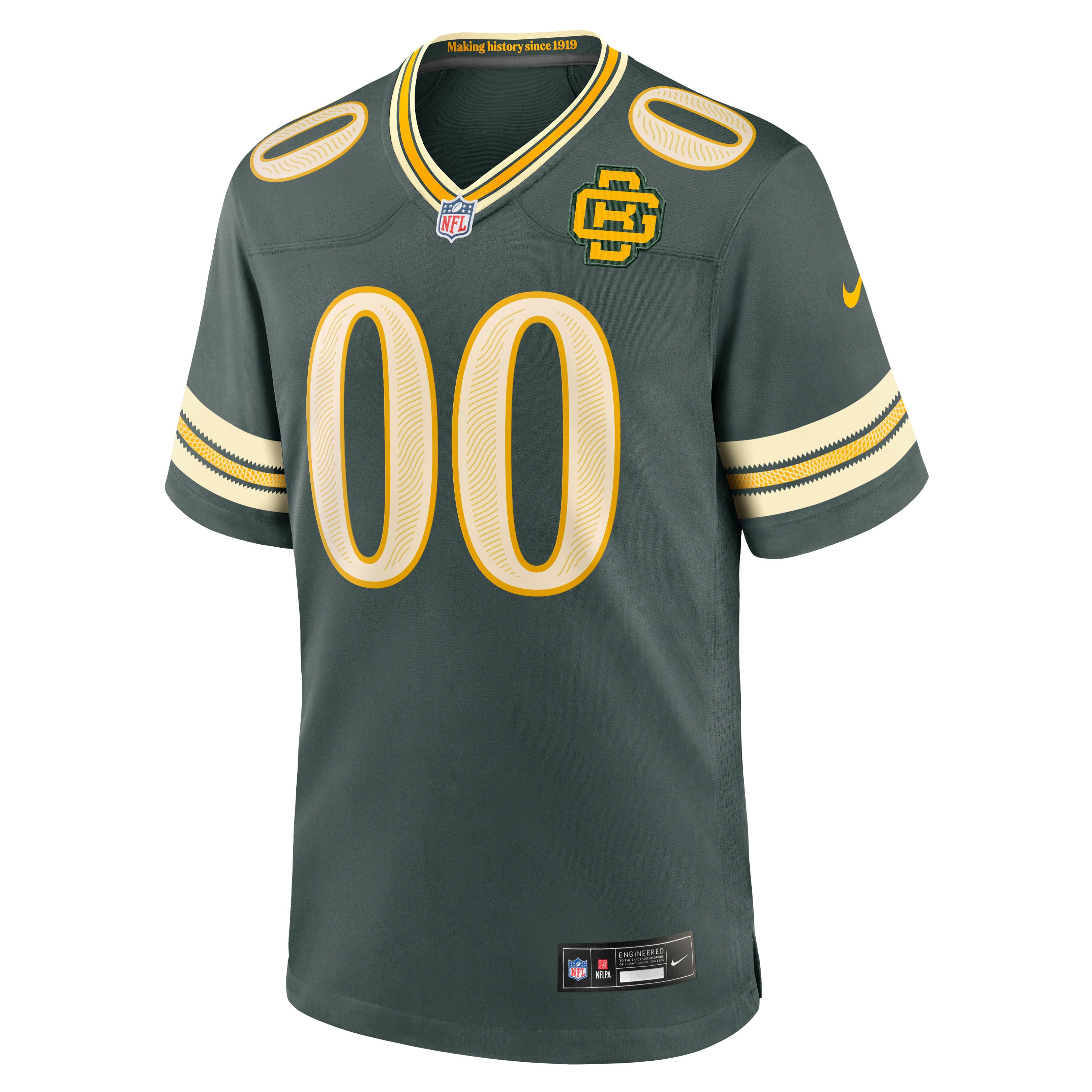 Green Bay Packers Custom Jersey Green NFL Football Fan Wear Custom Number