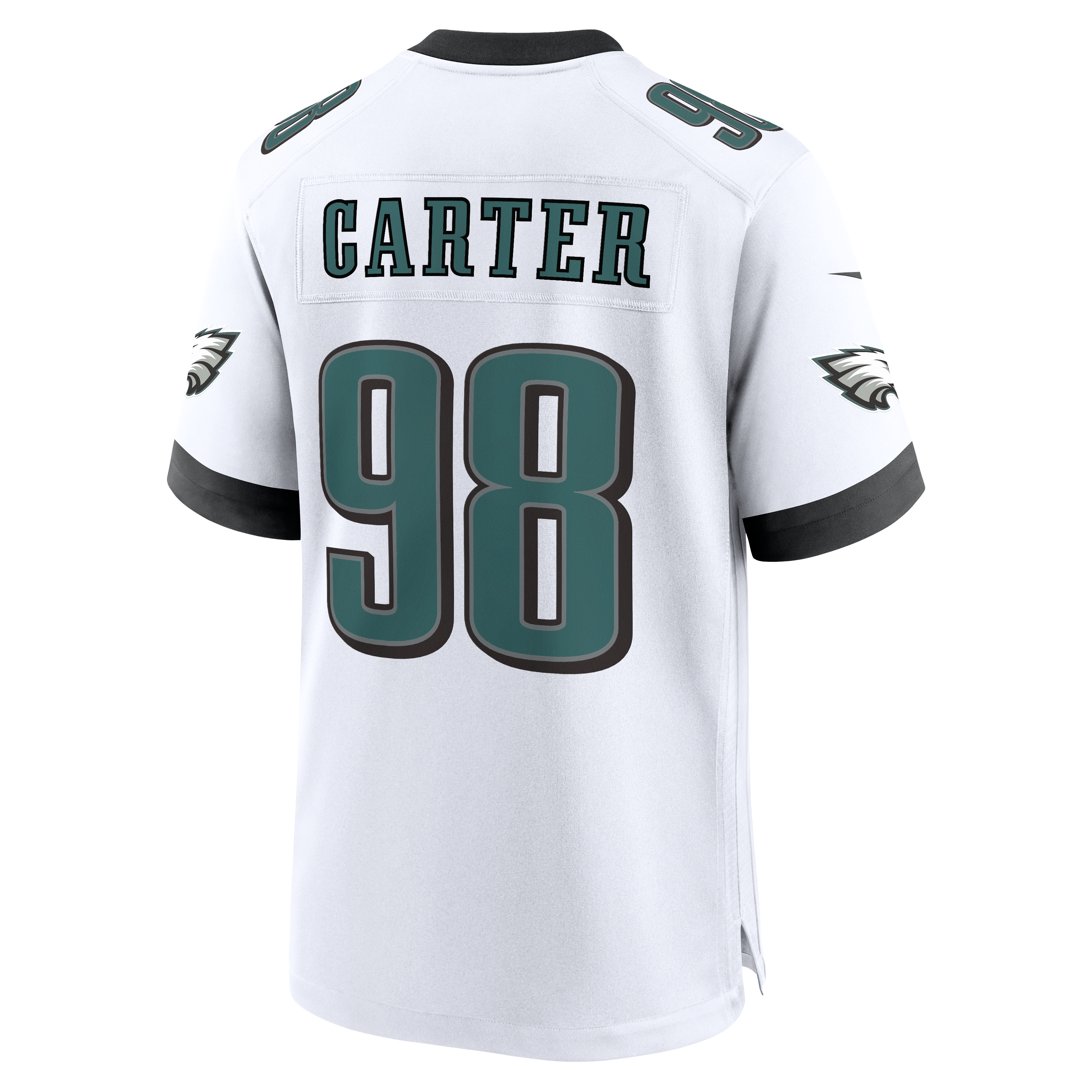 Jalen Carter Philadelphia Eagles Game Jersey White NFL Football Fan Wear