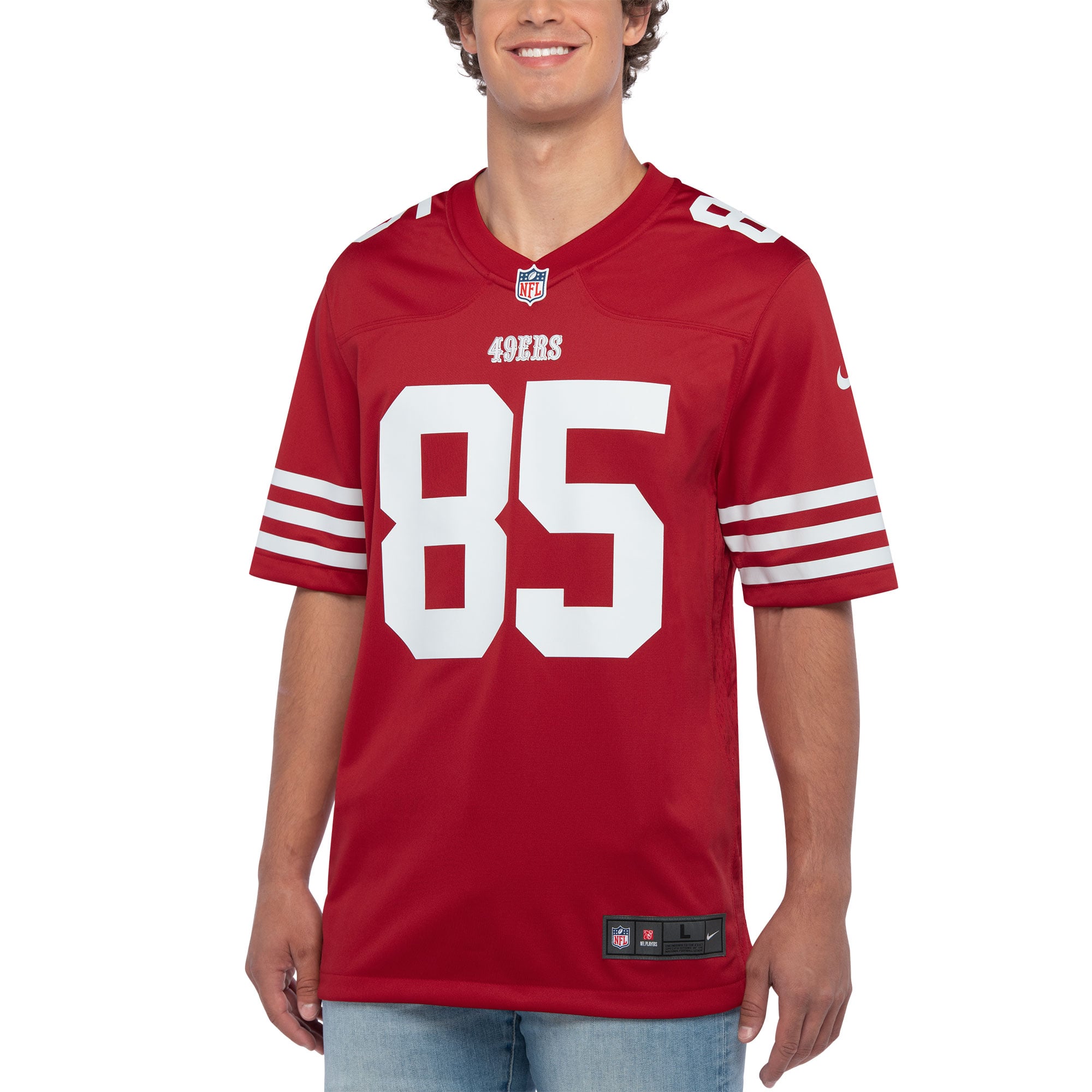 George Kittle San Francisco 49ers Player Jersey Scarlet NFL Football Fan Wear