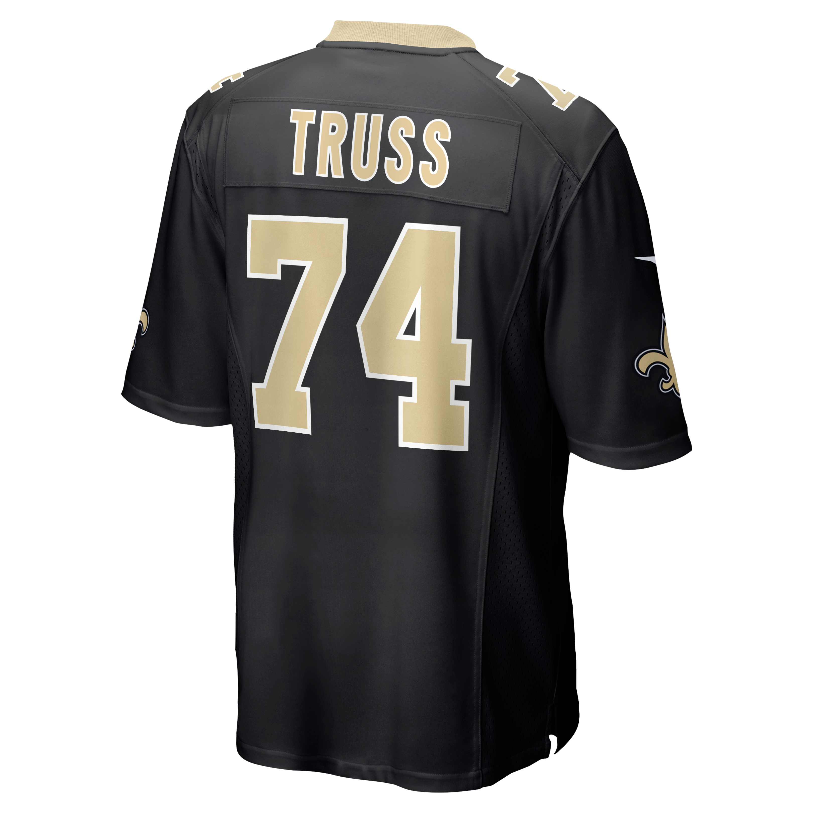 Xavier Truss New Orleans Saints Game Jersey Black NFL Football Fan Wear Xavier Truss