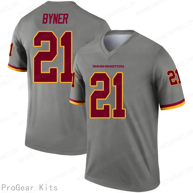 Earnest Byner Inverted Washington Commanders Legend Jersey No.21 Gray NFL Football Fan Wear