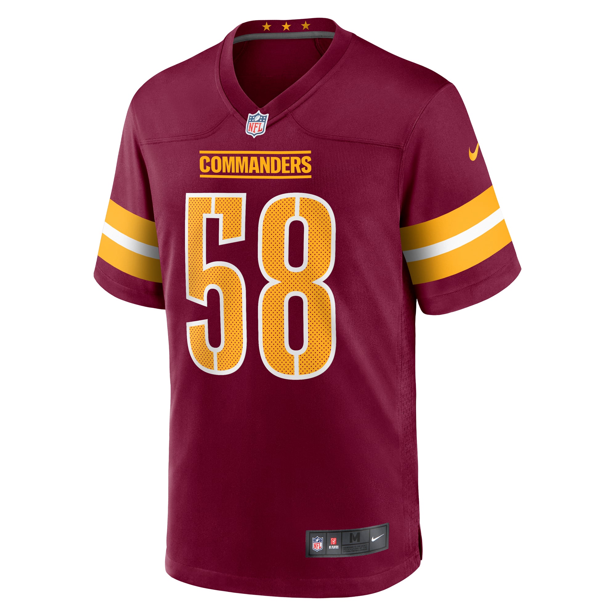 Jordan Magee Washington Commanders Game Jersey Burgundy NFL Football Fan Wear