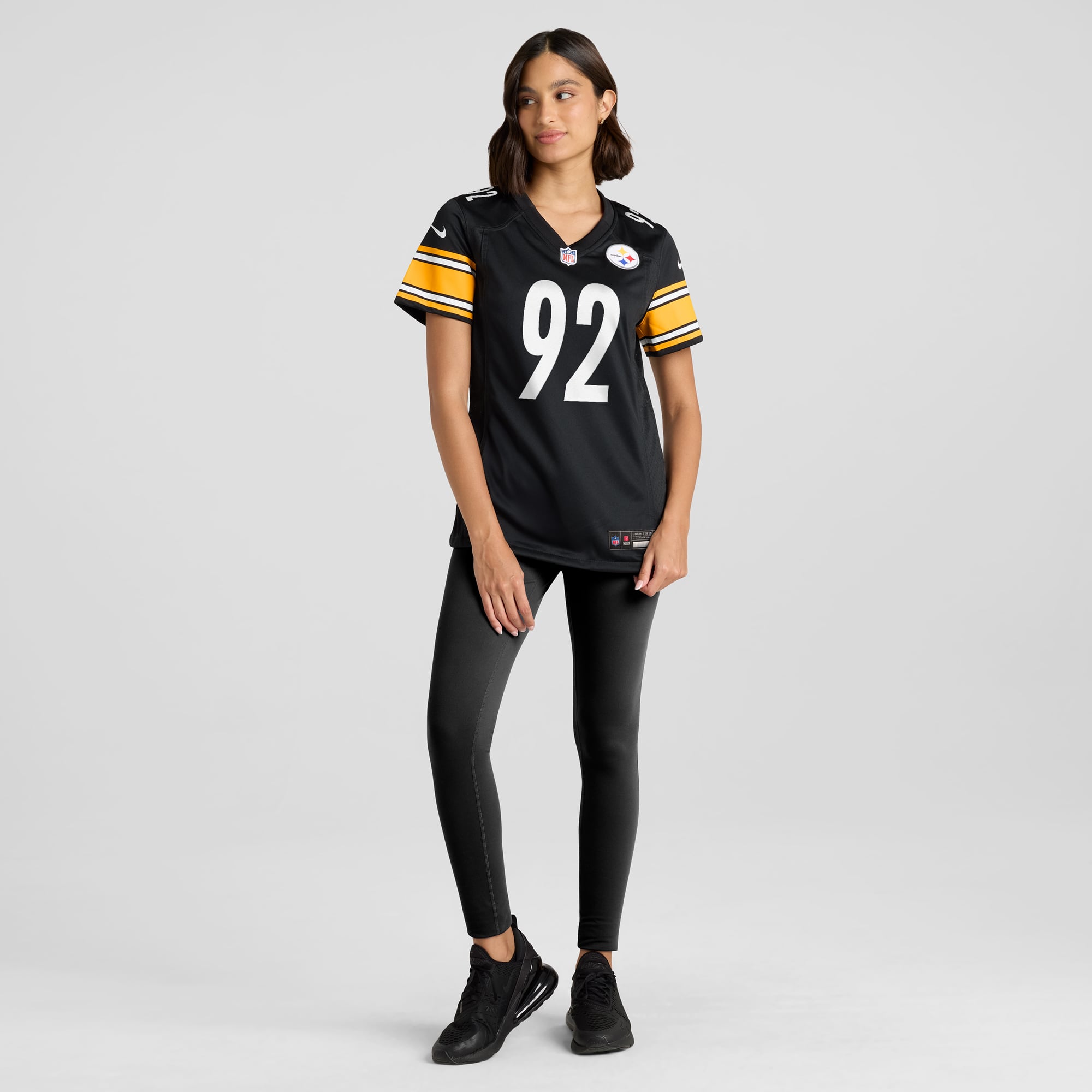 Retired James Harrison Pittsburgh Steelers Game Jersey Black NFL Football Fan Wear