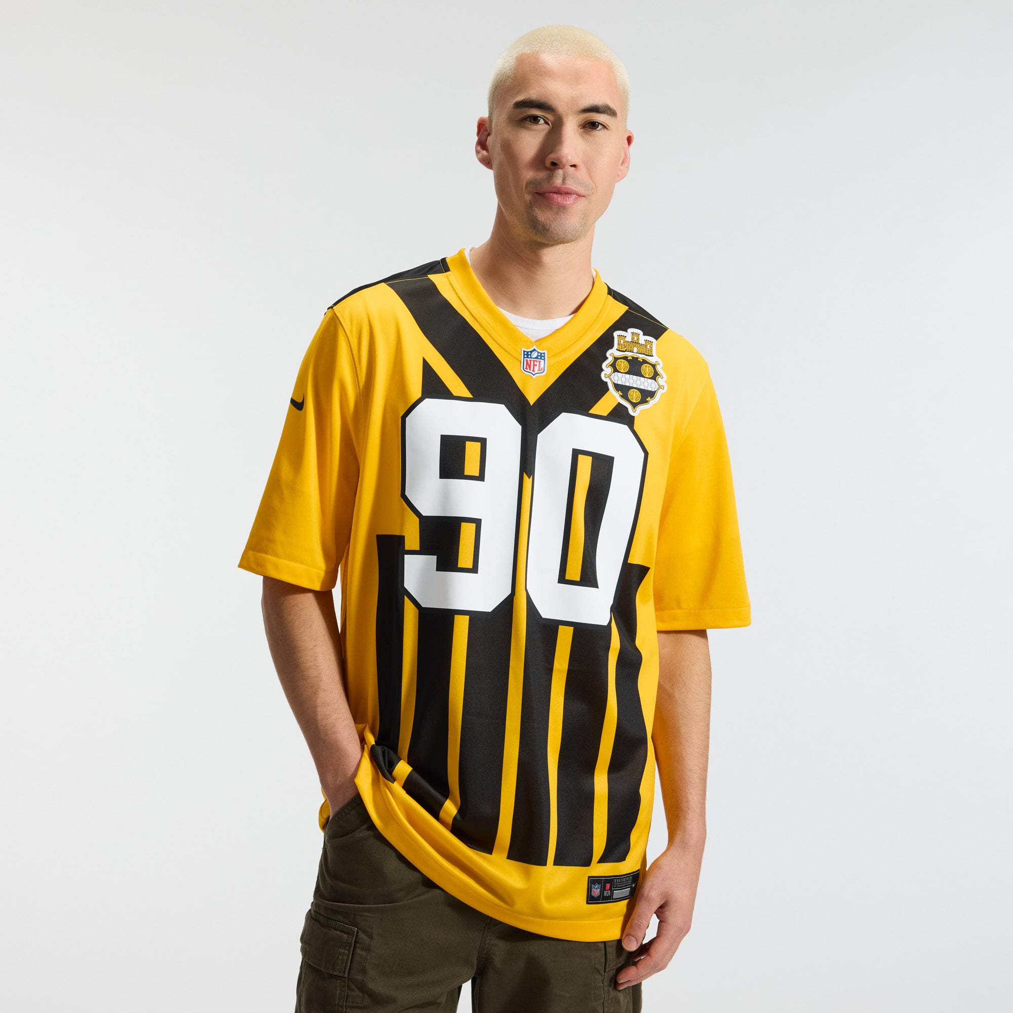 TJ Watt Pittsburgh Steelers Game Jersey Gold NFL Football Fan Wear