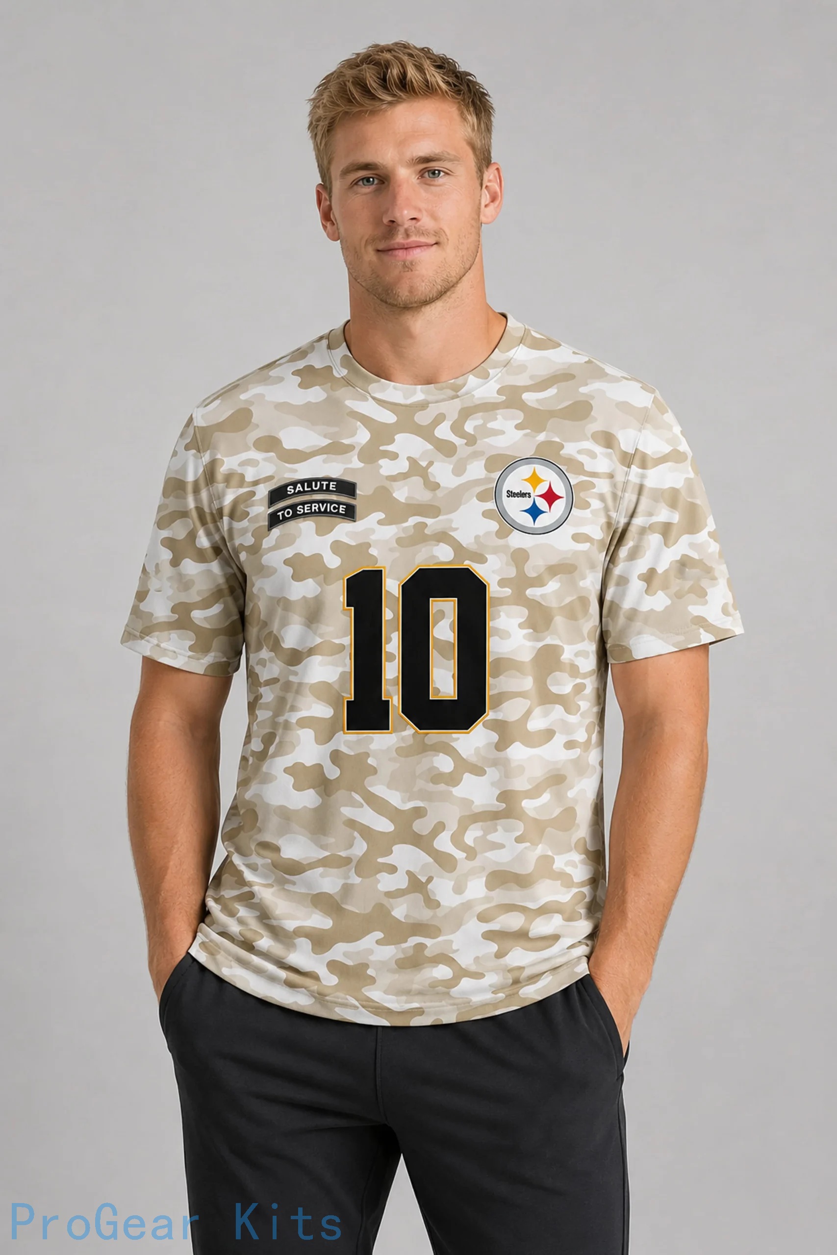 Pittsburgh Steelers Jersey Camo NFL Football Fan Wear